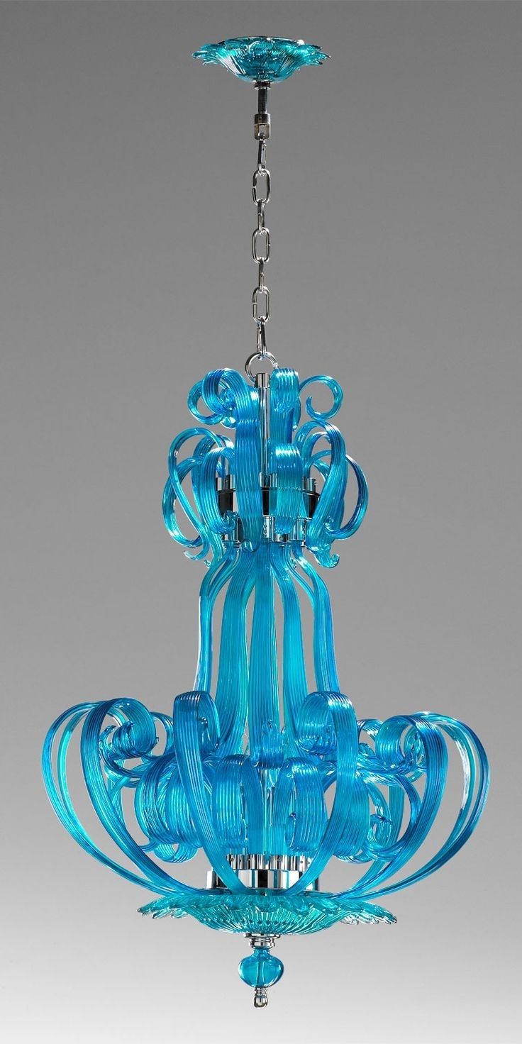 Ceiling Lamps, Modern Regarding Turquoise Glass Chandelier Lighting (View 8 of 15)