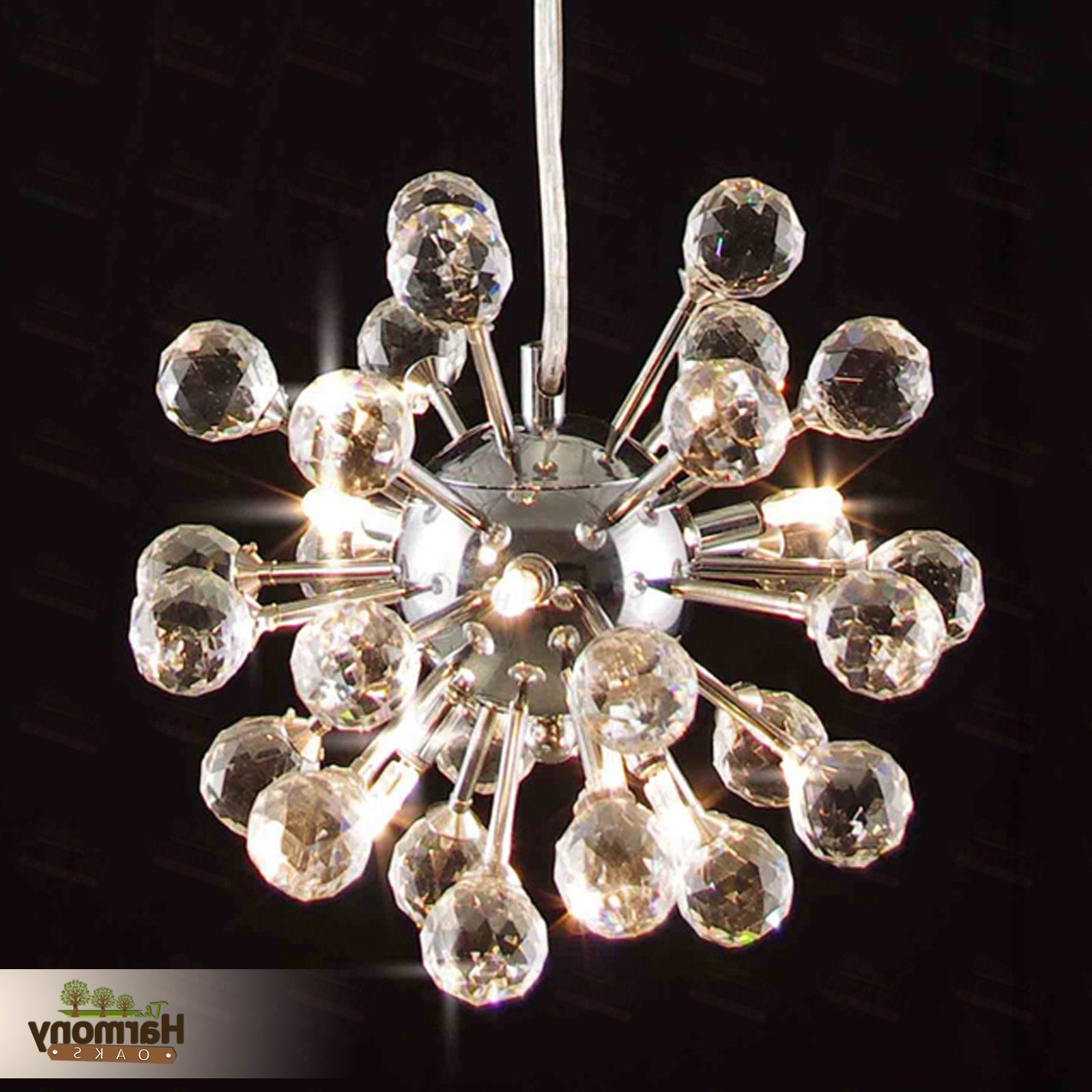 Chandelier Crystal Light Vintage Ceiling Art Glass Lighting 6 Modern Pertaining To Current Modern Glass Chandeliers (Photo 9 of 15)