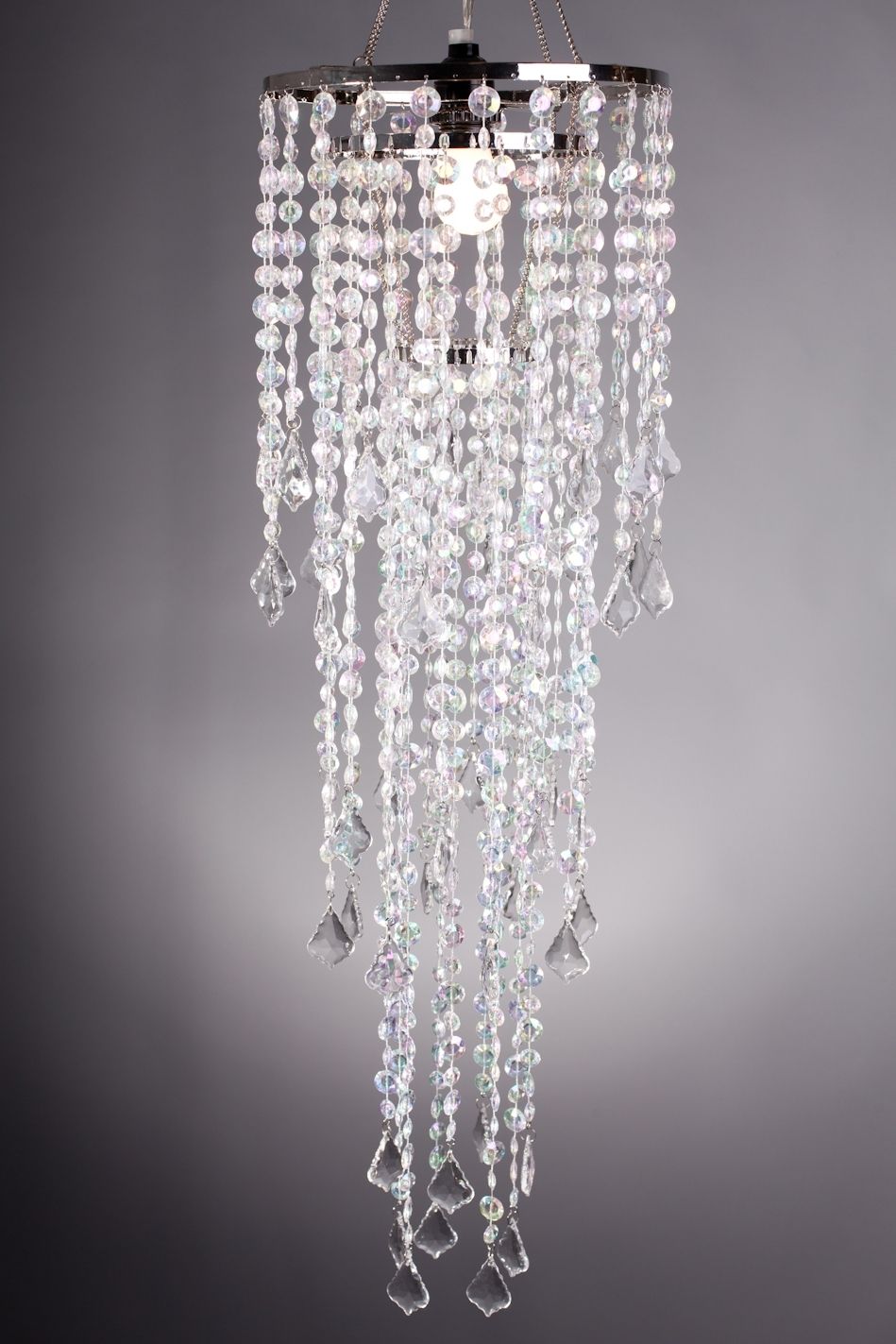 Diamante Duo Beaded Curtains, Chandeliers, Bead Rolls Pertaining To Best And Newest Faux Crystal Chandelier Wedding Bead Strands (Photo 7 of 15)