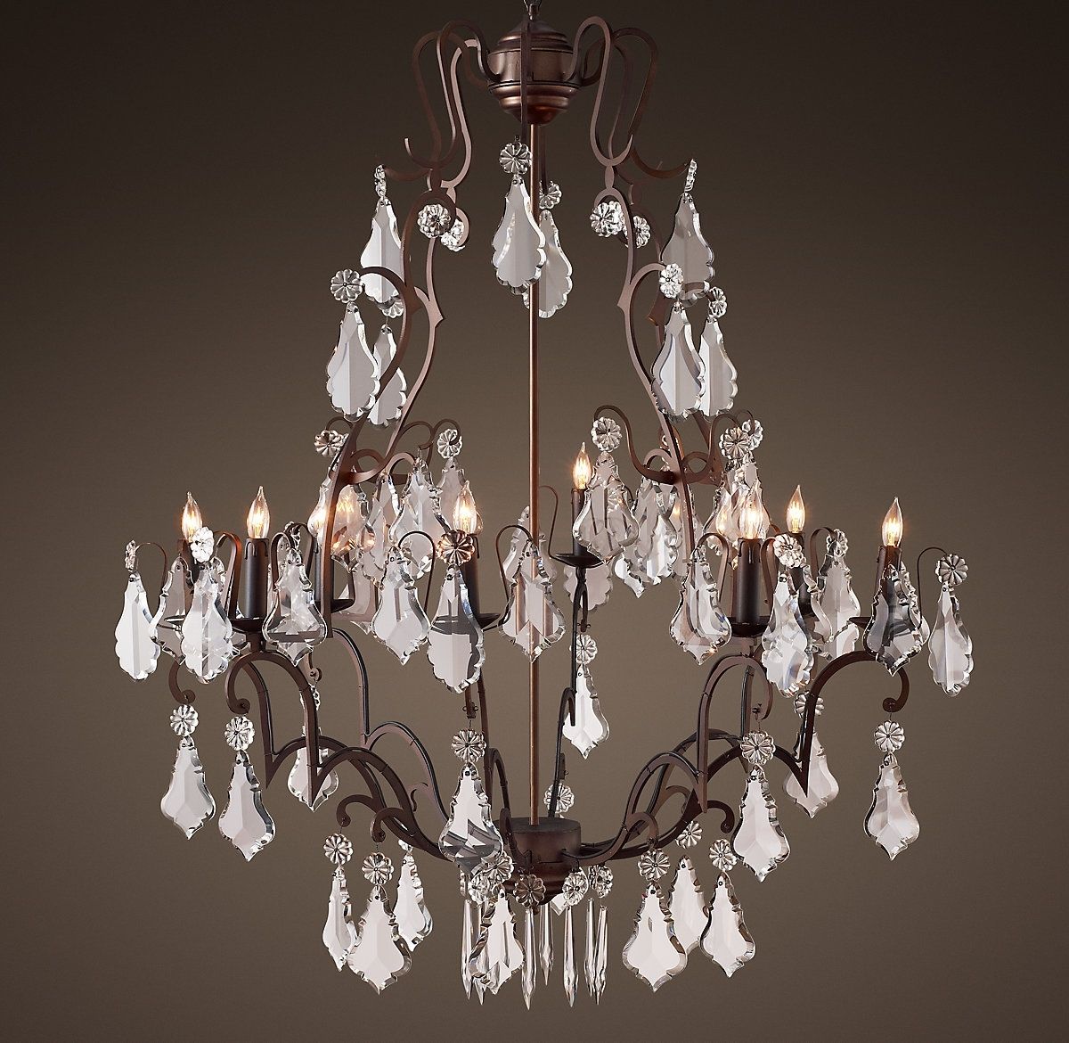 Fashionable Florian Crystal Chandeliers Pertaining To Florian Crystal Chandelier 40"】美国_价格_图片 掌案 (Photo 9 of 15)