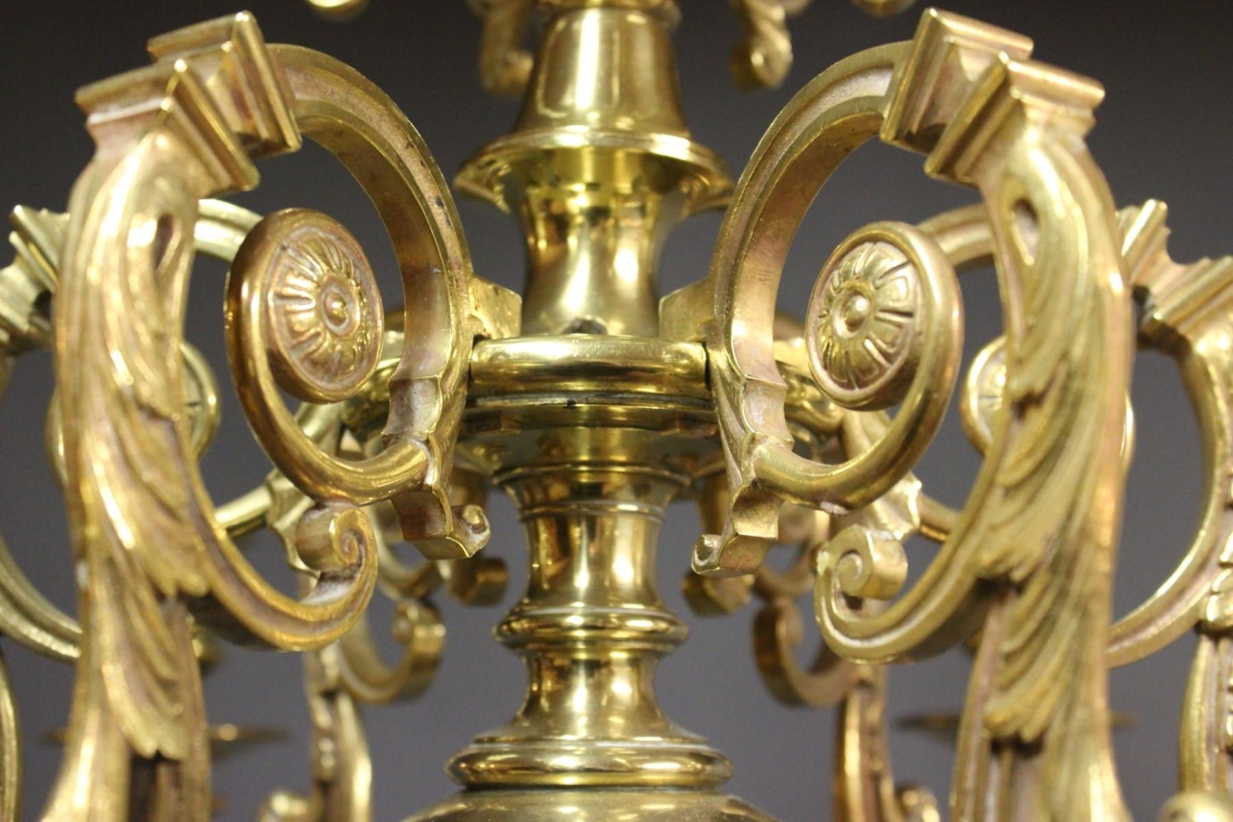 Favorite Antique Brass Church Chandelier, 1850S For Sale At Pamono With Regard To Vintage Brass Chandeliers (View 15 of 15)