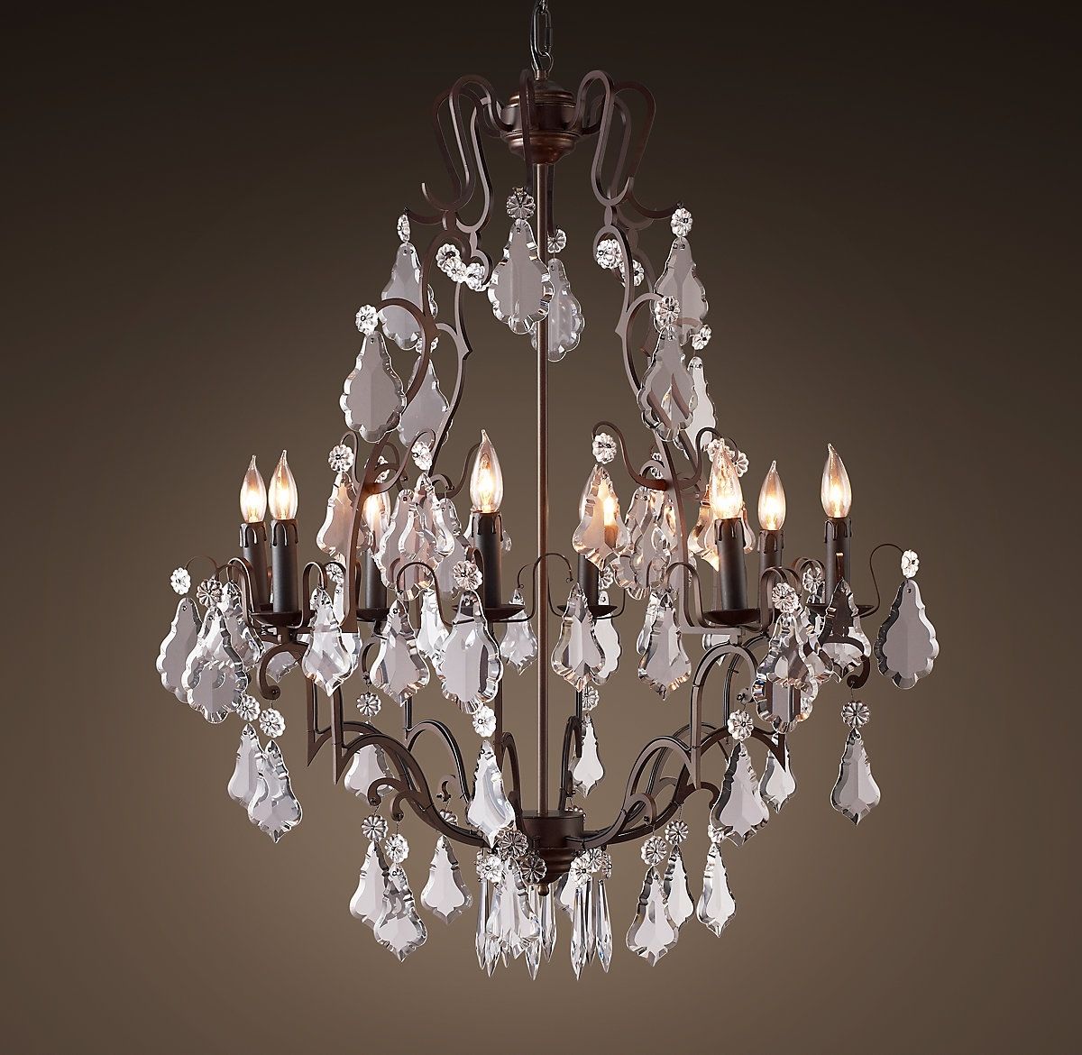 Florian Crystal Chandelier 32"】美国 价格 图片 掌案 Regarding Newest Florian Crystal Chandeliers (View 12 of 15)