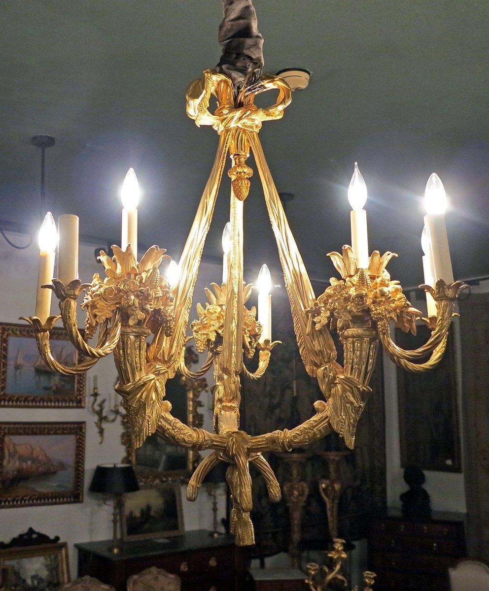 French Bronze Chandelier For Popular A Magnificent French Gilt Bronze Chandelier Circa 1890 1900 Stamped (View 13 of 15)