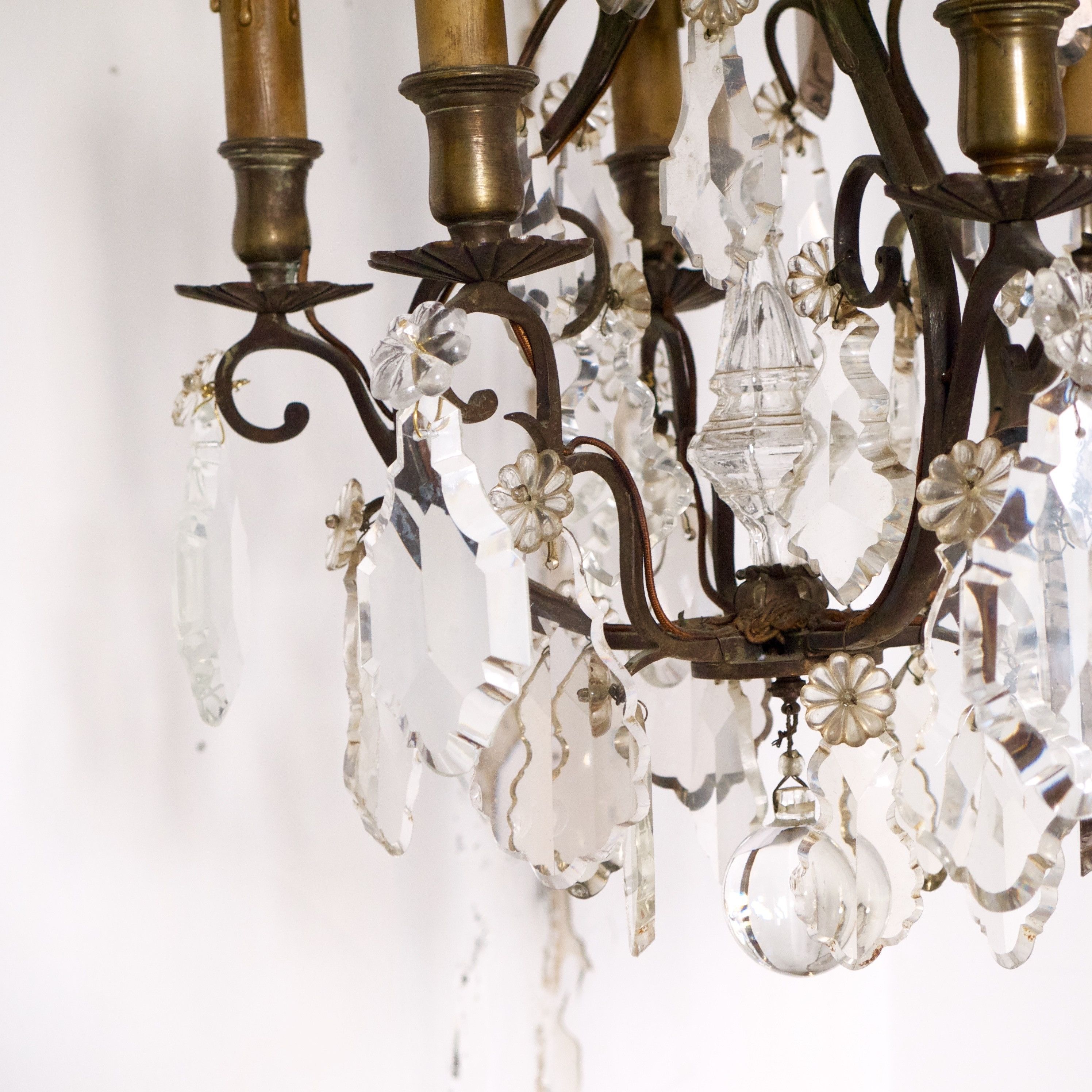 French Bronze Chandelier Inside Popular Chandeliers : Bronze Chandelier Beautiful Antique Crystal French (Photo 1 of 15)
