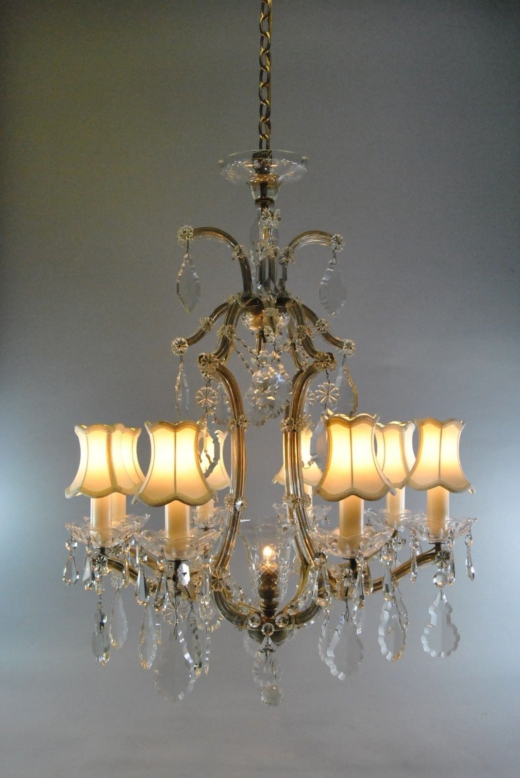 French Style Chandelier Throughout Favorite Vintage French Style 8 Arm Crystal Chandelier (Photo 4 of 15)
