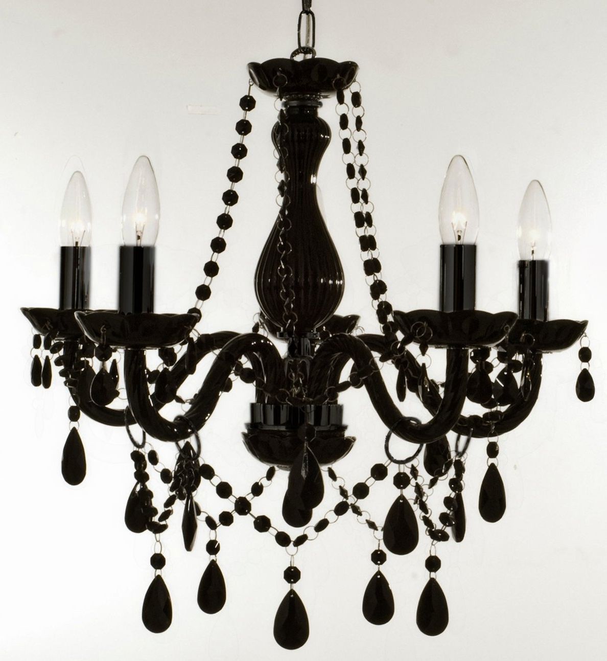 Hanging Candelabra Chandeliers Within Well Liked Chandeliers Design : Wonderful Black Wrought Iron Candle Chandelier (Photo 10 of 15)
