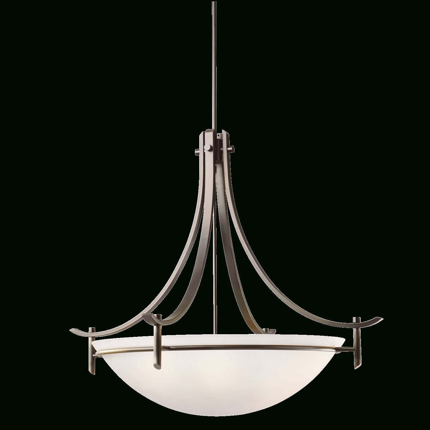 Inverted Pendant Chandeliers Regarding Recent Olympia Collection 5 Light Inverted Pendant In Antique Pewter (Photo 15 of 15)