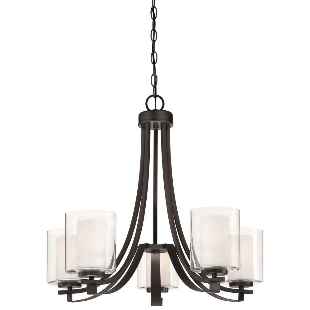 Iron Chandelier With 2018 Minka Lavery Parsons Studio 5 Light Smoked Iron Chandelier 4105 172 (Photo 1 of 15)