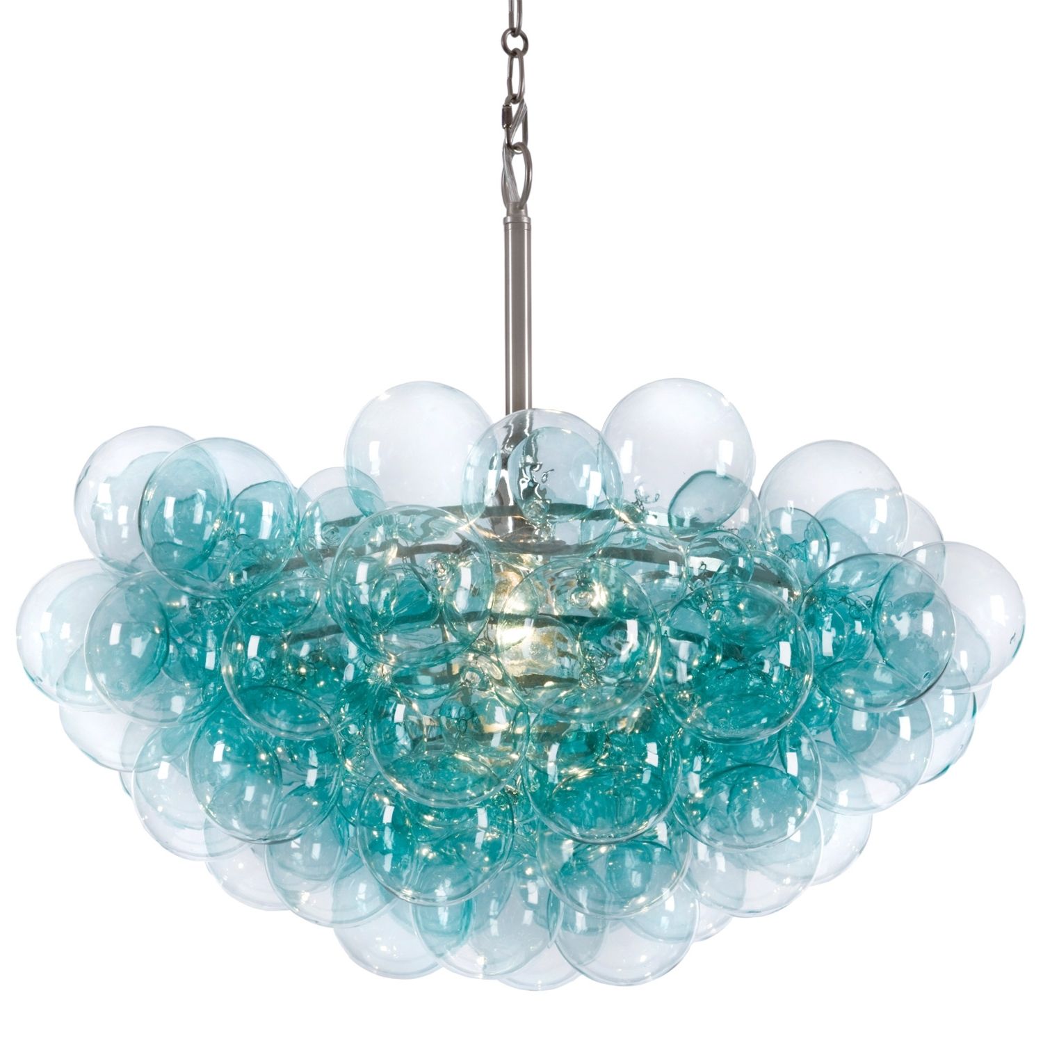 Featured Photo of 2024 Latest Turquoise Bubble Chandeliers