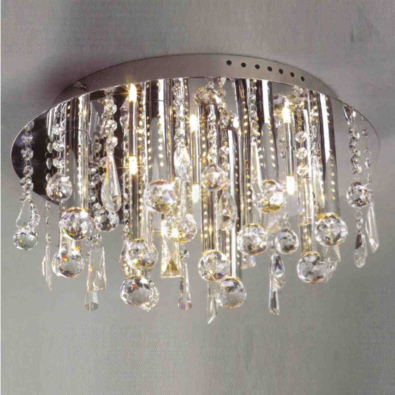Light : Fetching Crystal Flush Mount Lighting Brizzo St Gold Coast Intended For Popular Wall Mount Crystal Chandeliers (View 1 of 15)