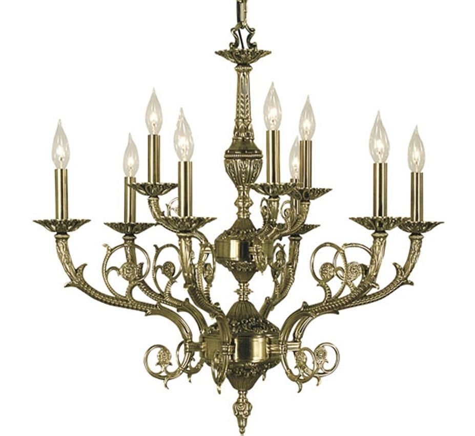 Most Current Traditional Chandelier Intended For Napoleonic V Collection 9 Light Large Traditional Chandelier (Photo 13 of 15)