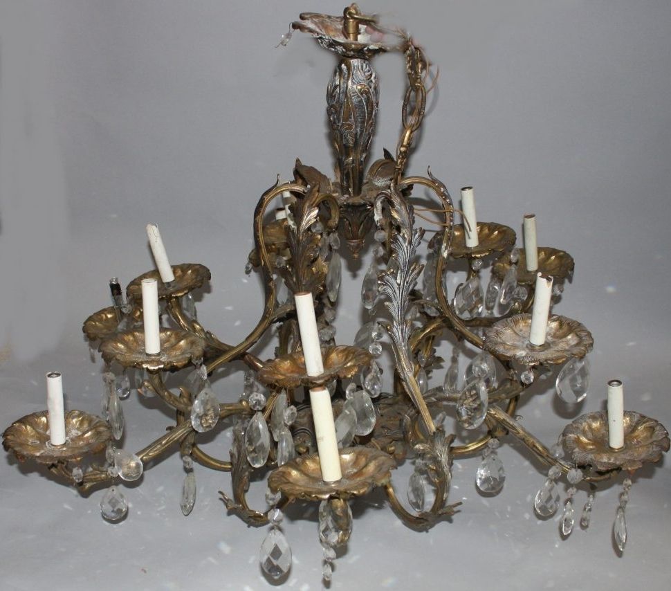 Old Brass Chandelier Pertaining To Favorite Antique Brass Chandelier For Chandelier : Chan # (View 4 of 15)