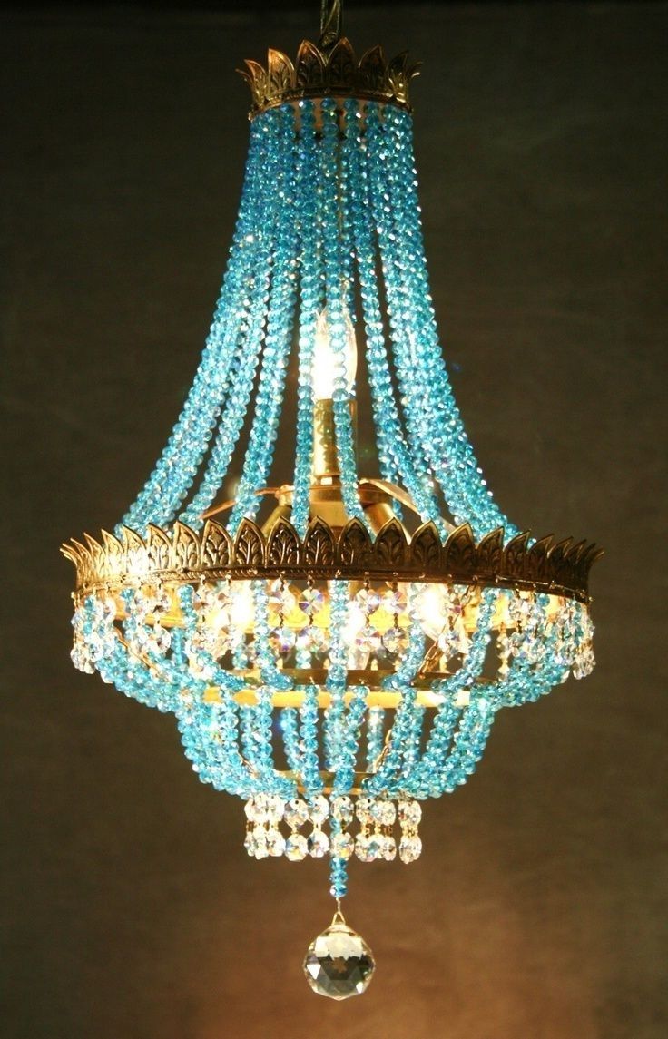 Featured Photo of 15 The Best Turquoise Chandelier Crystals