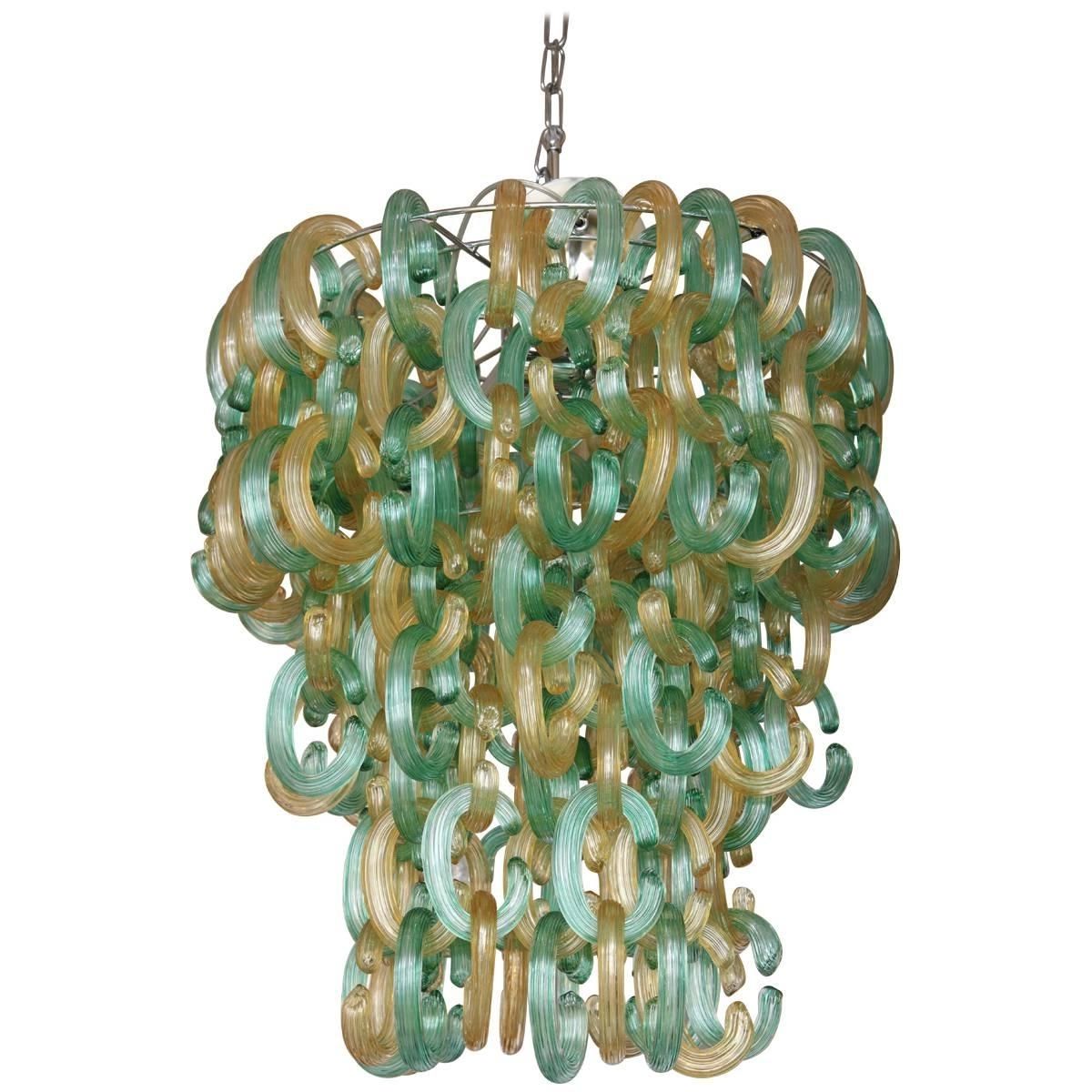 Preferred Turquoise Ball Chandeliers For 1970s Verner Panton Chrome And Glass Chandelier For Sale At 1stdibs (Photo 15 of 15)