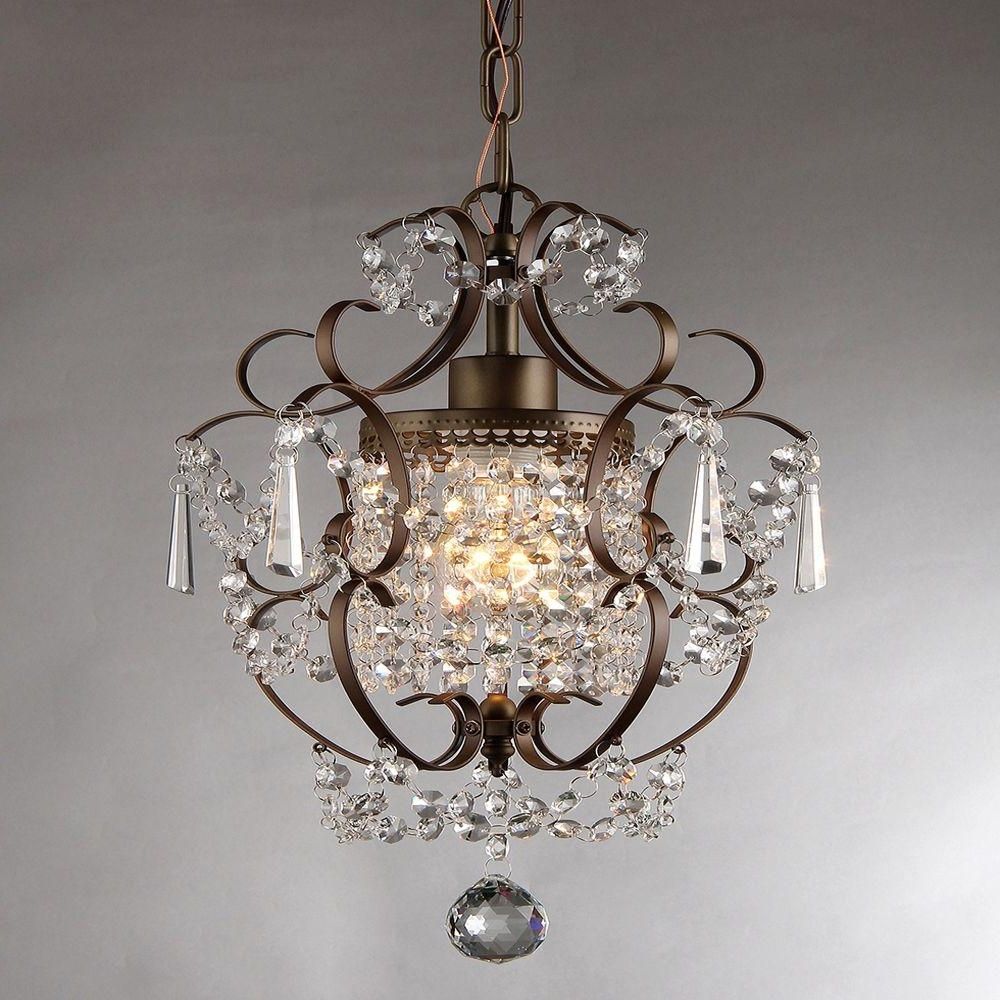 Rosalie 11 In. Antique Bronze Indoor Crystal Chandelier Rl4025br In Newest Small Rustic Crystal Chandeliers (Photo 2 of 15)