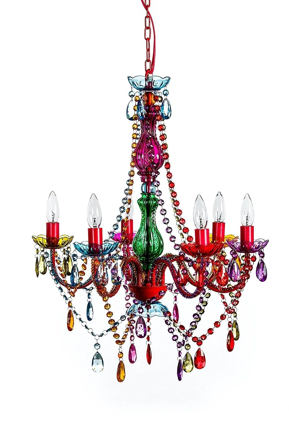 The Original Gypsy Color 6 Light Large Gypsy Chandelier H26" W22 With Latest Multi Colored Gypsy Chandeliers (Photo 4 of 15)