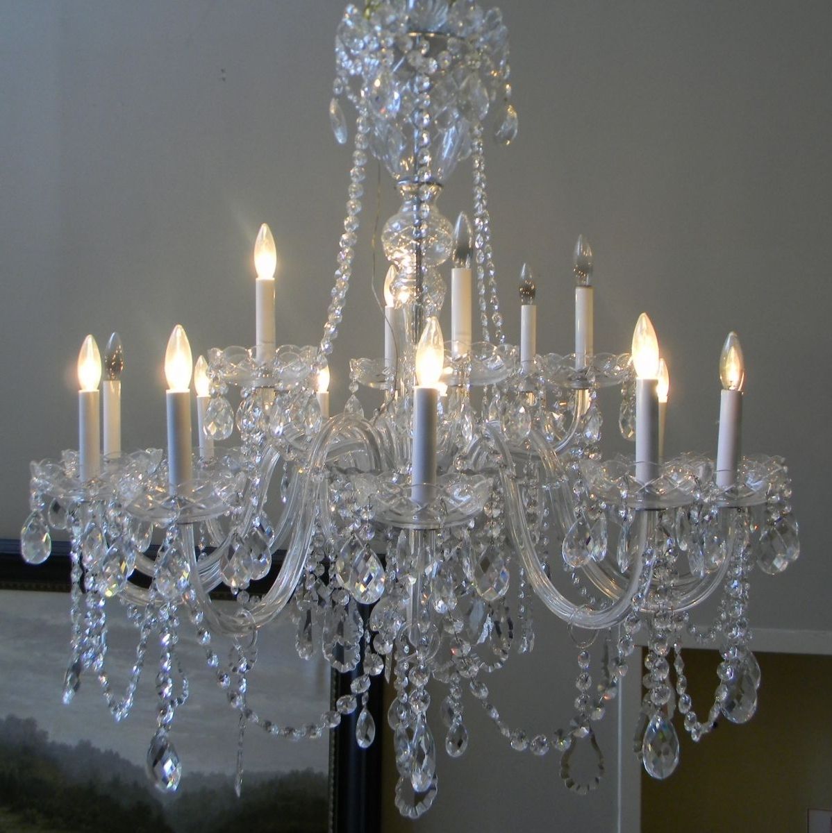 Trendy Lead Crystal Chandeliers With Regard To Lamp Antiques (Photo 1 of 15)