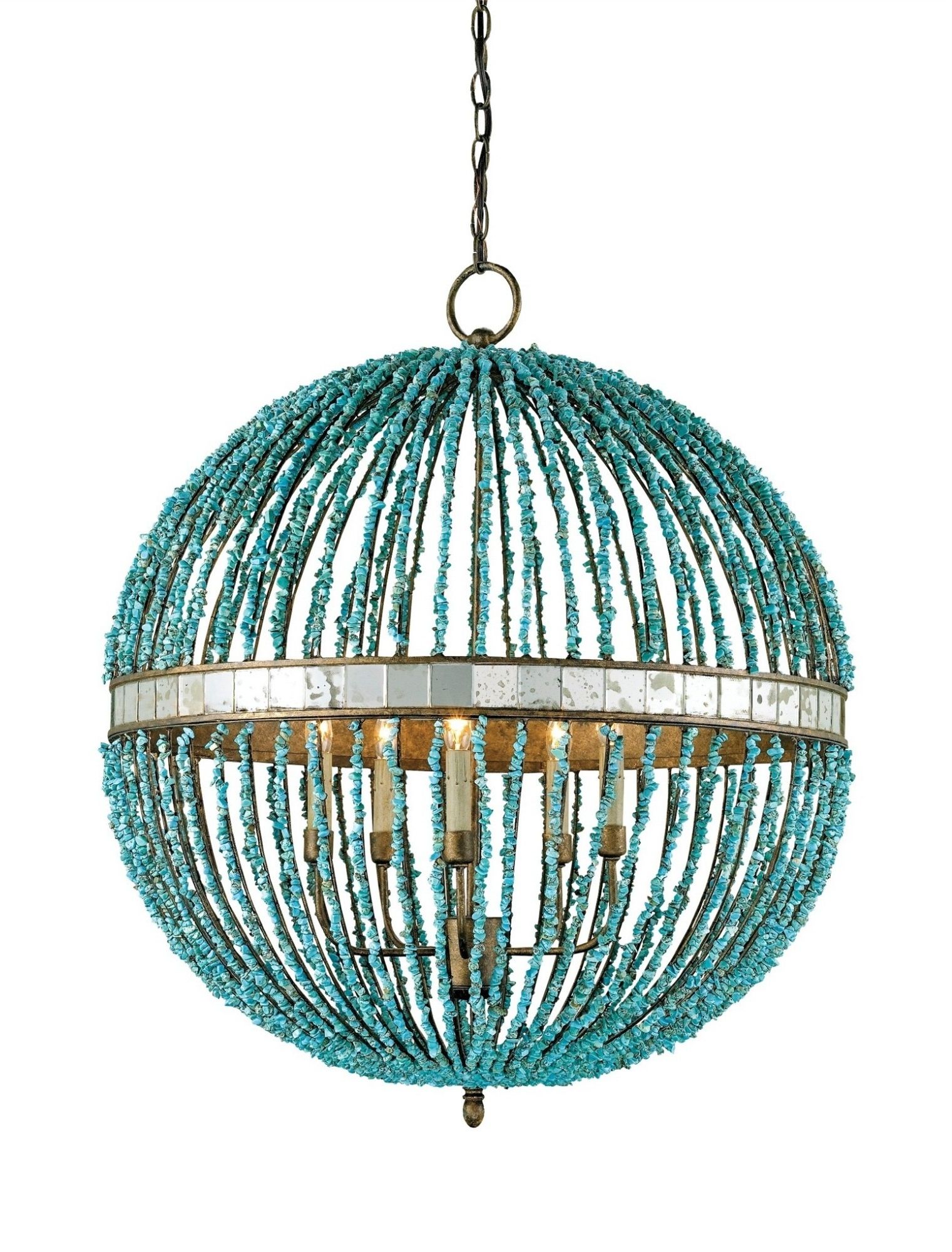 Trendy The Well Appointed House – Luxuries For The Home – The Well For Turquoise Orb Chandeliers (Photo 1 of 15)