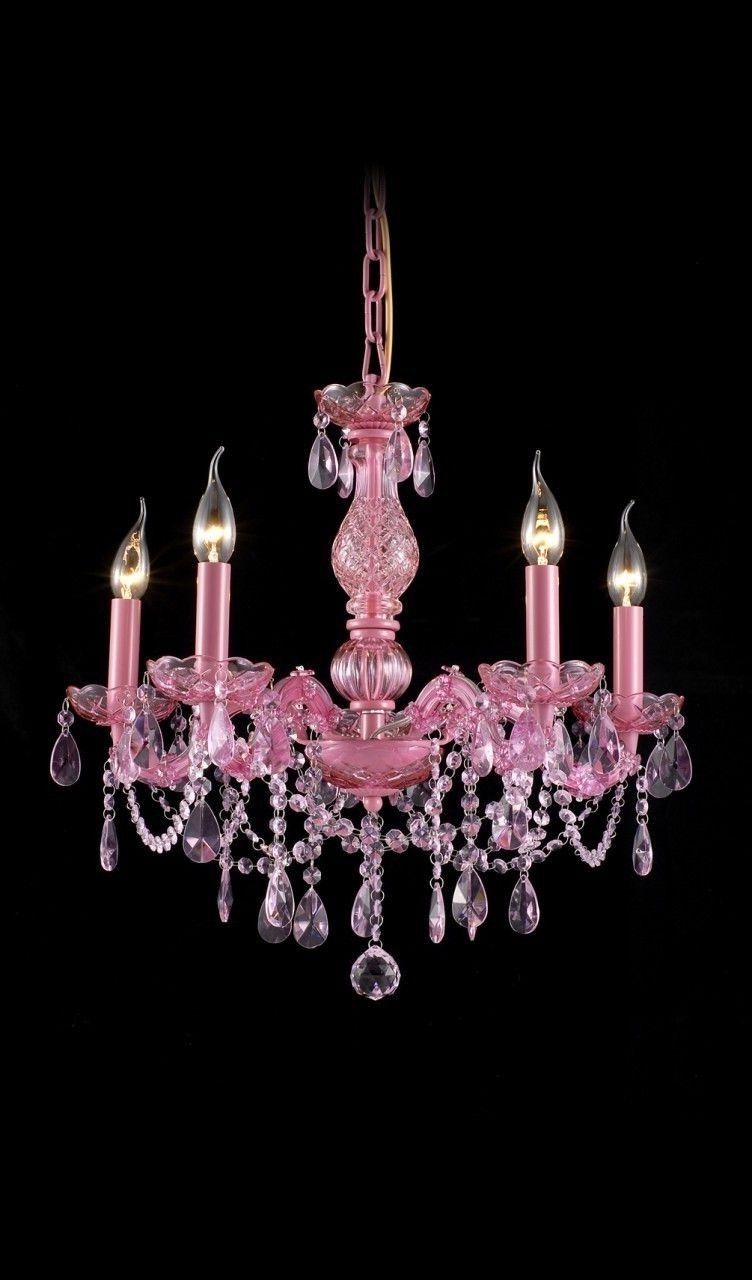 Turquoise And Pink Chandeliers Throughout Best And Newest Black And Pink (View 12 of 15)