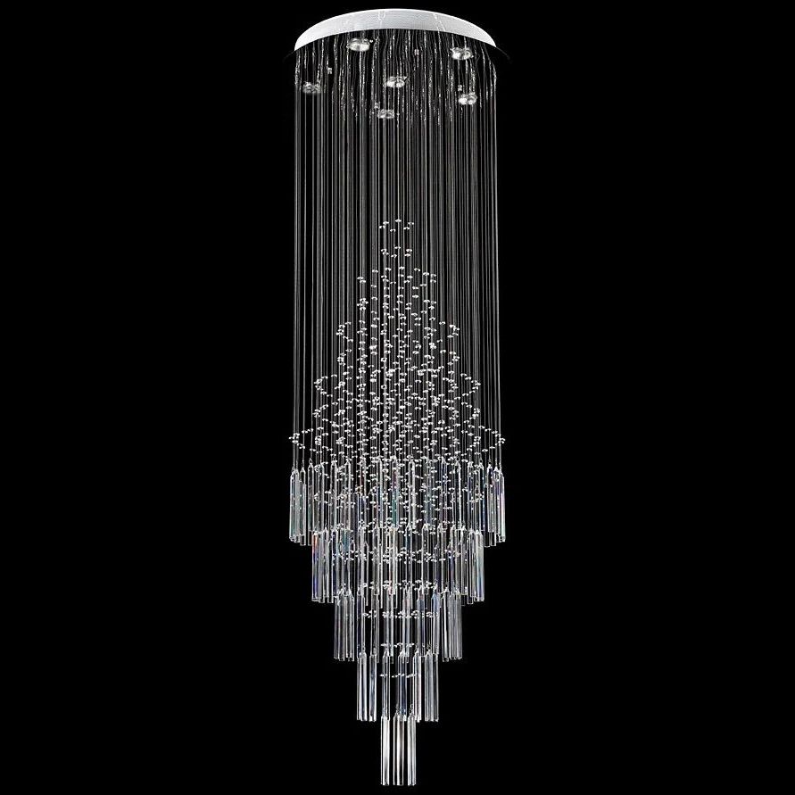 Well Known Long Chandelier In Free Shipping Modern Design Long Crystal Chandelier Led Bulb For (View 11 of 15)
