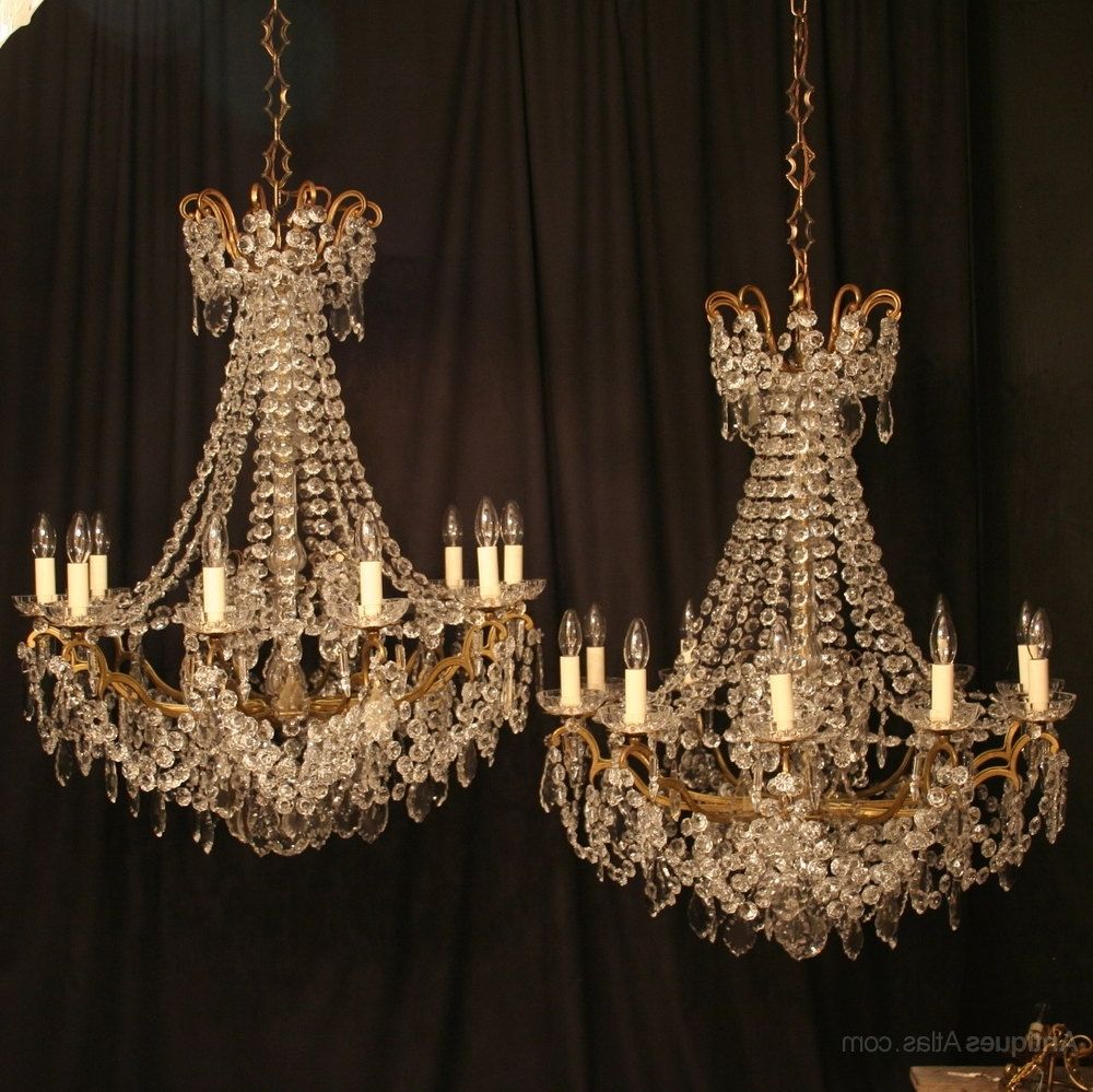 Well Liked Antiques Atlas – A French Pair Of 10 Light Antique Chandeliers Regarding French Antique Chandeliers (Photo 8 of 15)
