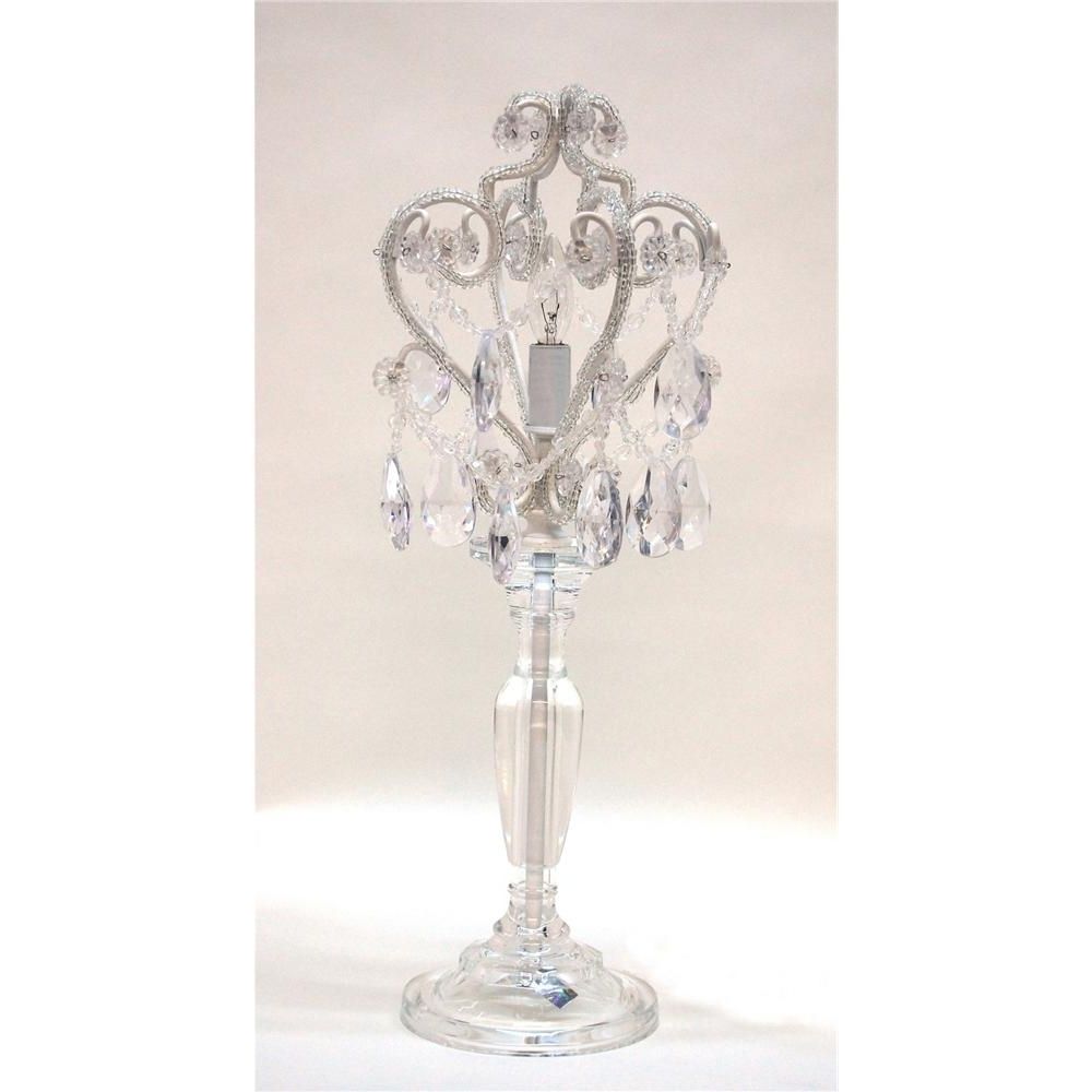 Well Liked Chandeliers Design : Awesome Crystal Shade Floor Lamp With Lights Within Small Chandelier Table Lamps (View 4 of 15)