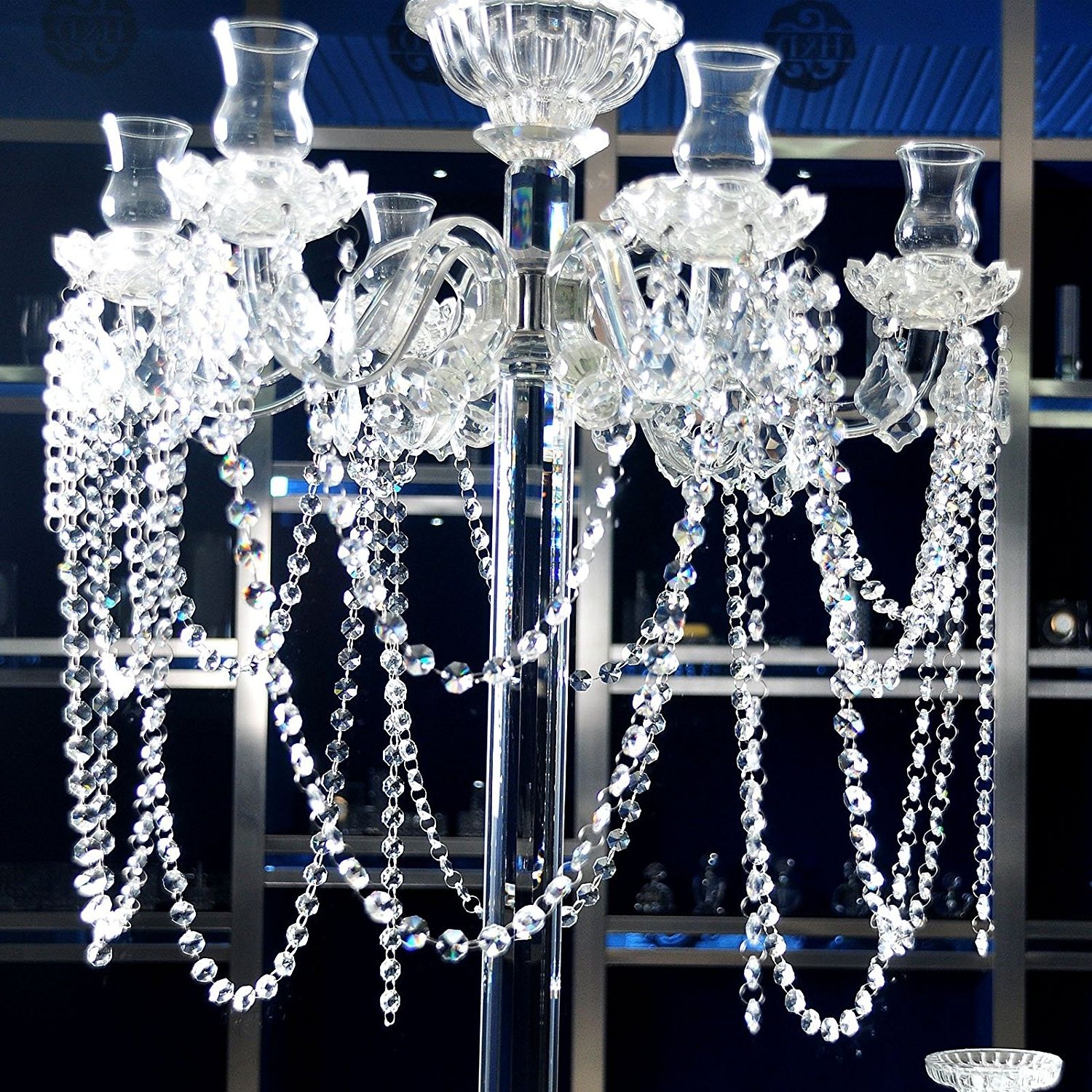 Well Liked Faux Crystal Chandelier Wedding Bead Strands Throughout Amazon: Crystalprismworld 6ft Crystal Garland Chandelier Chain (Photo 6 of 15)
