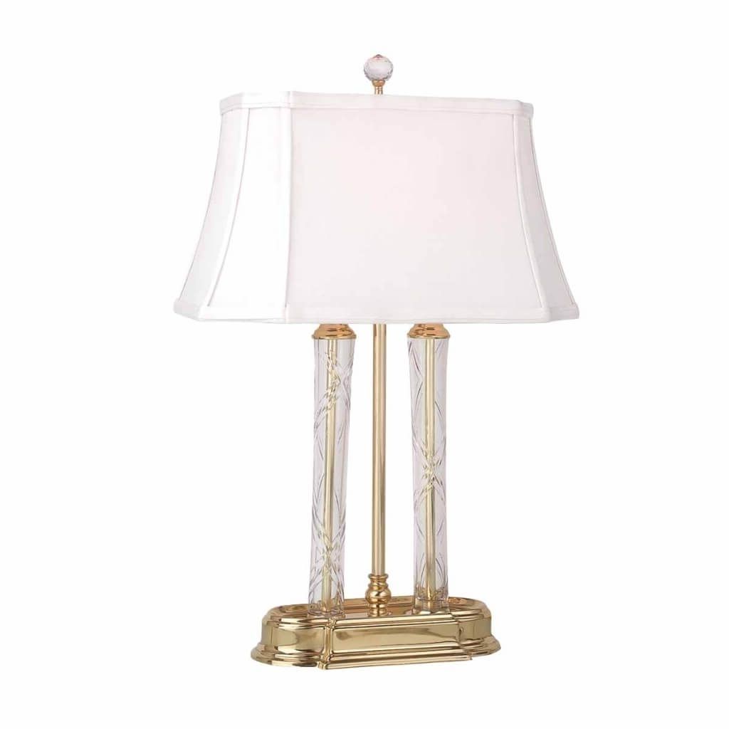 Well Liked Lighting: Magnificent Crystal Chandelier Table Lamp With Chromed For Faux Crystal Chandelier Table Lamps (Photo 8 of 15)
