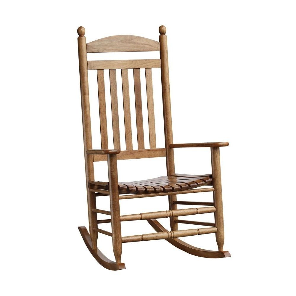 Best And Newest Bradley Maple Slat Patio Rocking Chair 200sm Rta – The Home Depot For Rocking Chairs At Home Depot (View 1 of 15)