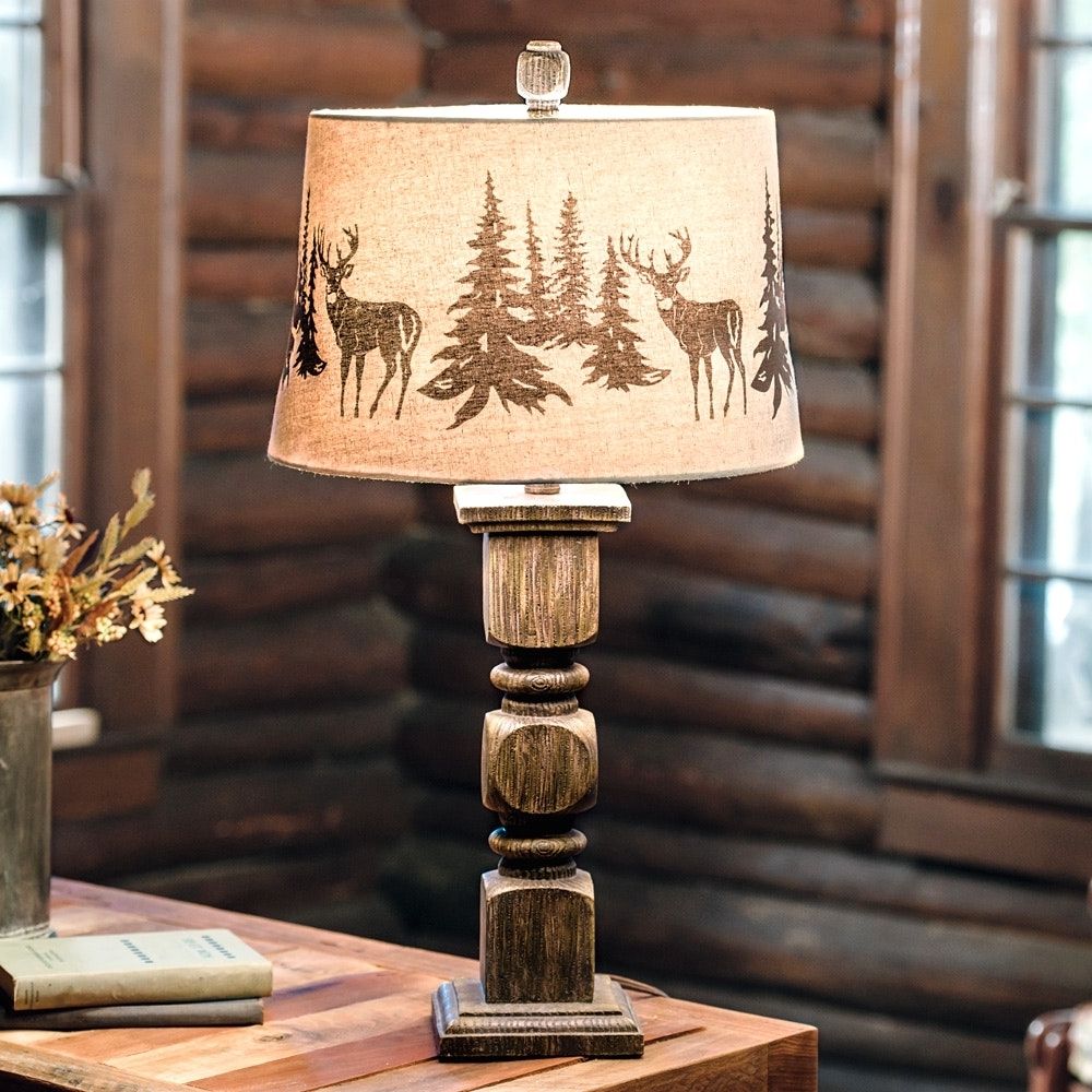 Best And Newest Burlap Lamp Shade Hanging Lamp Shades Rustic Table Lamps For Living For Blue Living Room Table Lamps (View 14 of 15)