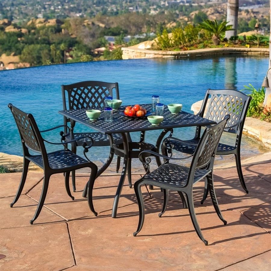 Black Aluminum Patio Conversation Sets With Regard To Recent Shop Patio Dining Sets At Lowes (View 1 of 15)