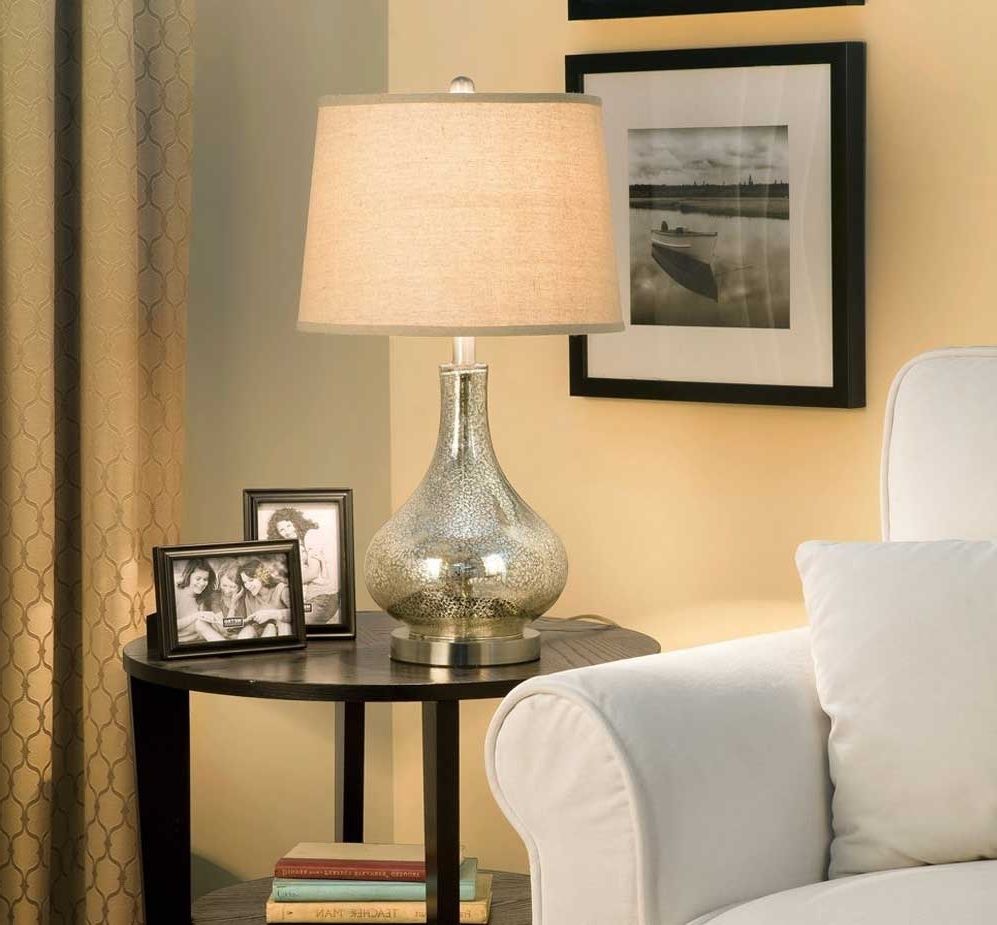 Featured Photo of 2024 Latest Glass Living Room Table Lamps