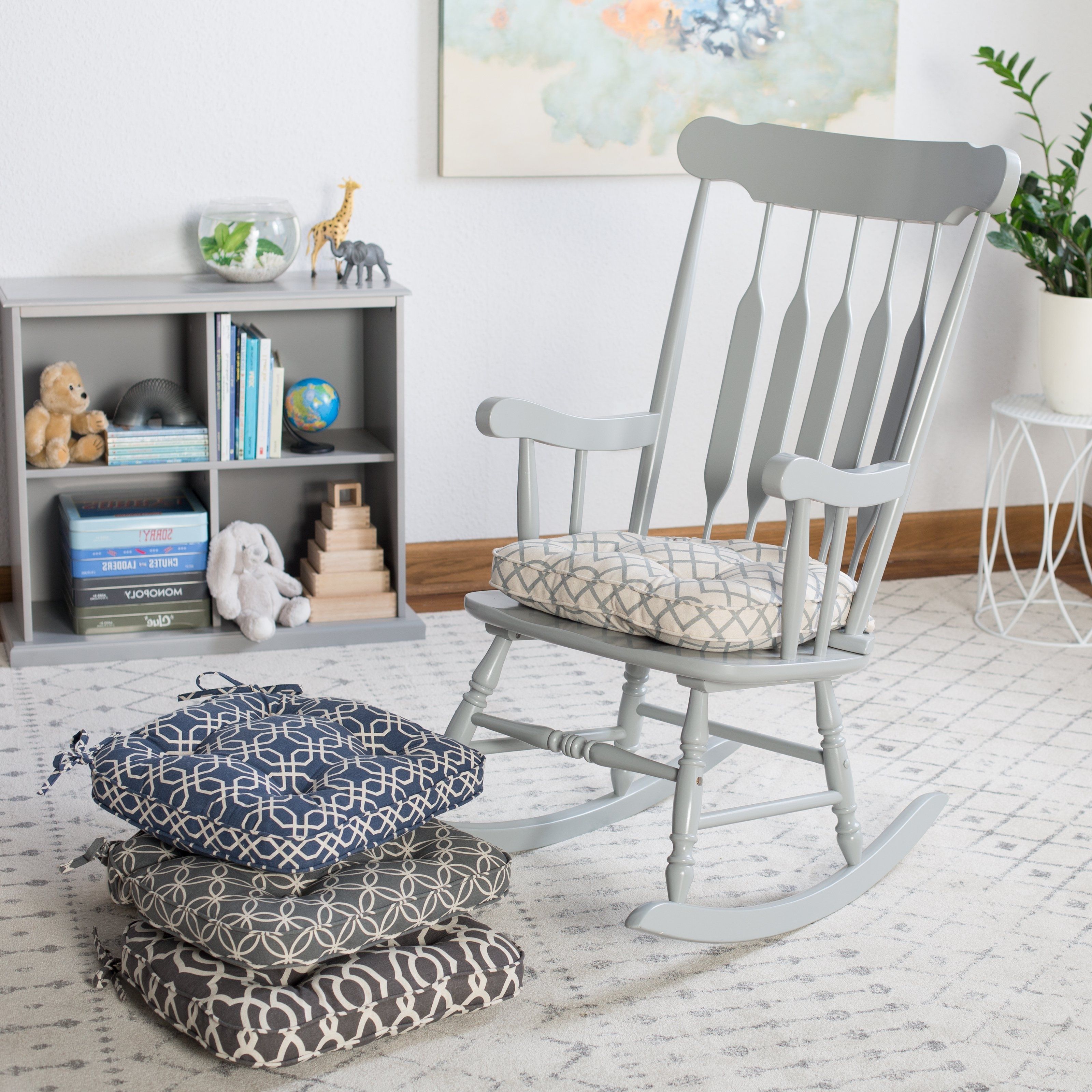 Current Belham Living Printed Indoor Rocking Chair Cushion (View 1 of 15)