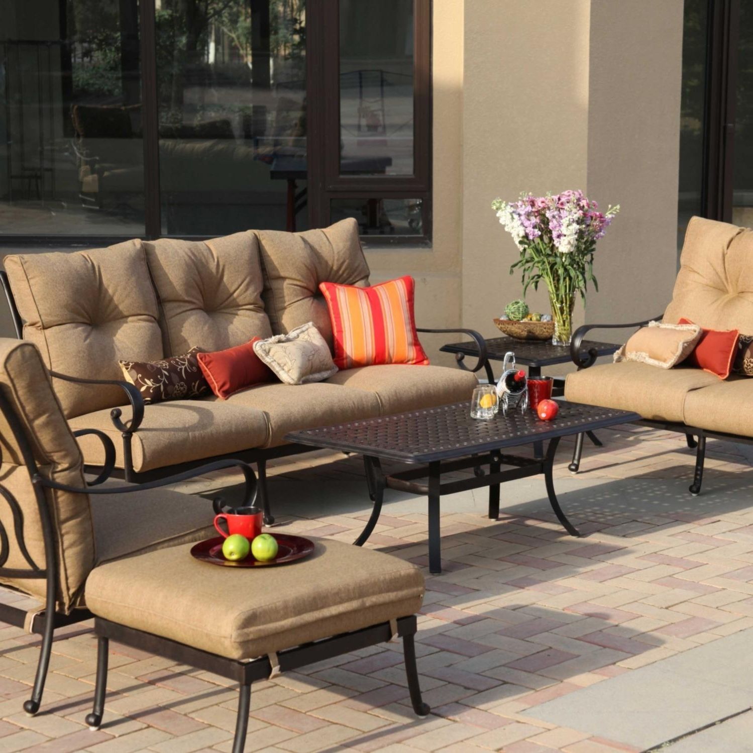 Darlee Santa Anita 6 Piece Aluminum Patio Conversation Seating Set Regarding Widely Used Aluminum Patio Conversation Sets (Photo 1 of 15)