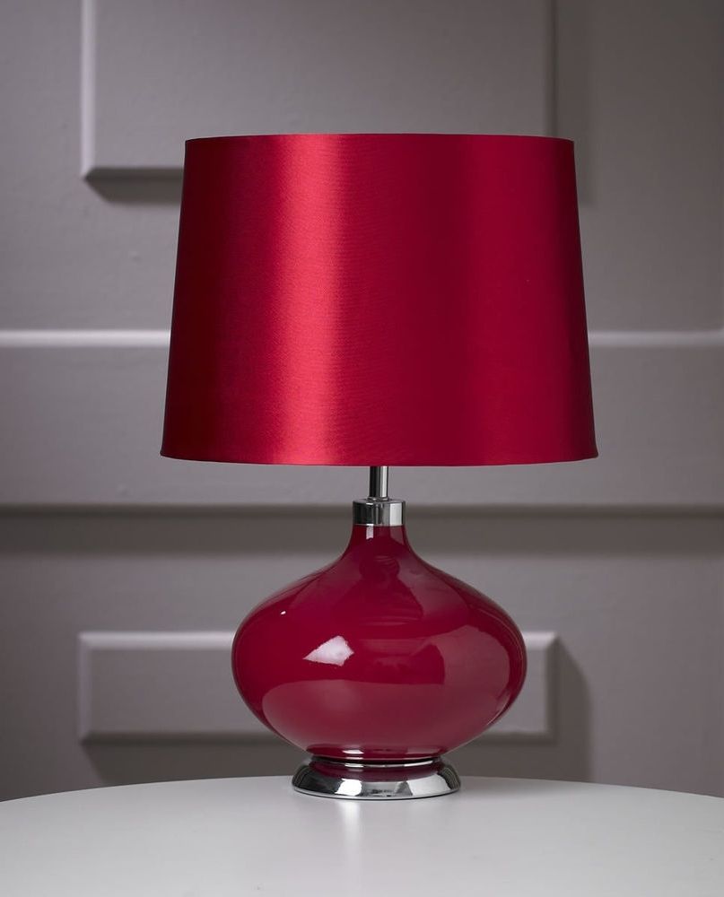 Furniture : Lamp Burgundy Table Lamps Red For Living Room Amusing Pertaining To Current Red Living Room Table Lamps (Photo 9 of 15)