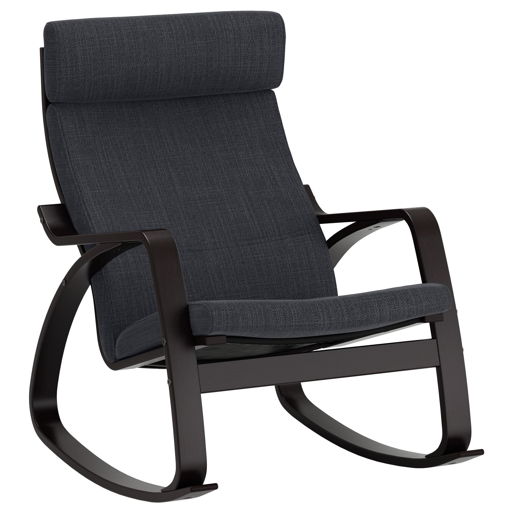 Ikea Rocking Chairs With Regard To Most Popular Poäng Rocking Chair Black Brown/hillared Anthracite – Ikea (View 10 of 15)