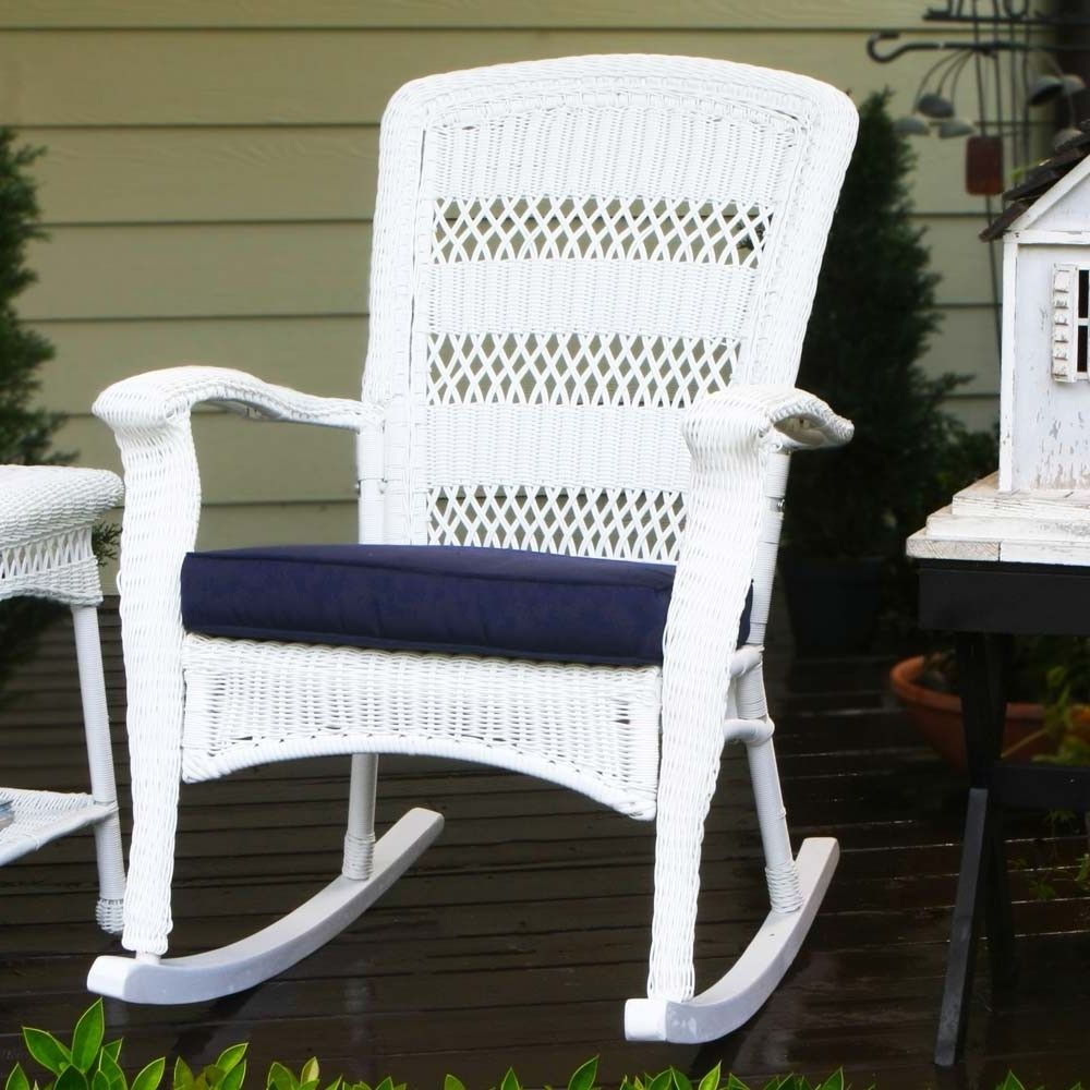 Most Recently Released White Wicker Rocking Chairs Pertaining To Tortuga Outdoor Portside Plantation Wicker Rocking Chair – Wicker (View 1 of 15)