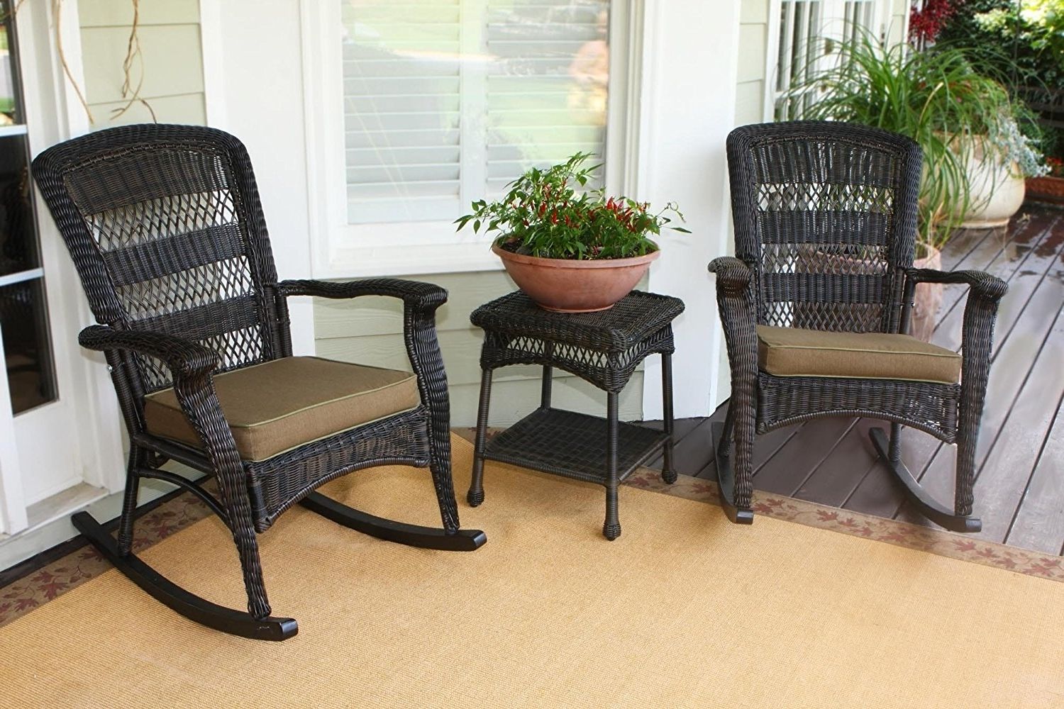 Outdoor Wicker Rocking Chair Uk – Outdoor Designs Regarding Popular Rattan Outdoor Rocking Chairs (View 6 of 15)