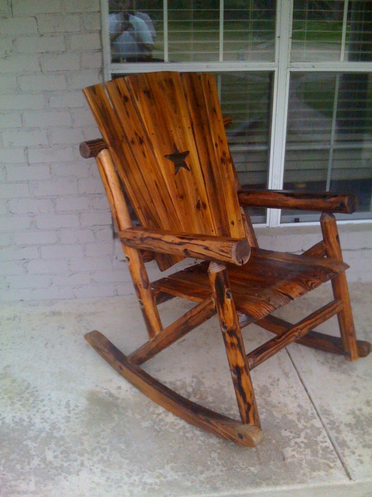 Outdoor Wooden Rocking Chairs Rustic : Pleasure Outdoor Wooden With Most Recent Rocking Chairs For Outdoors (View 9 of 15)
