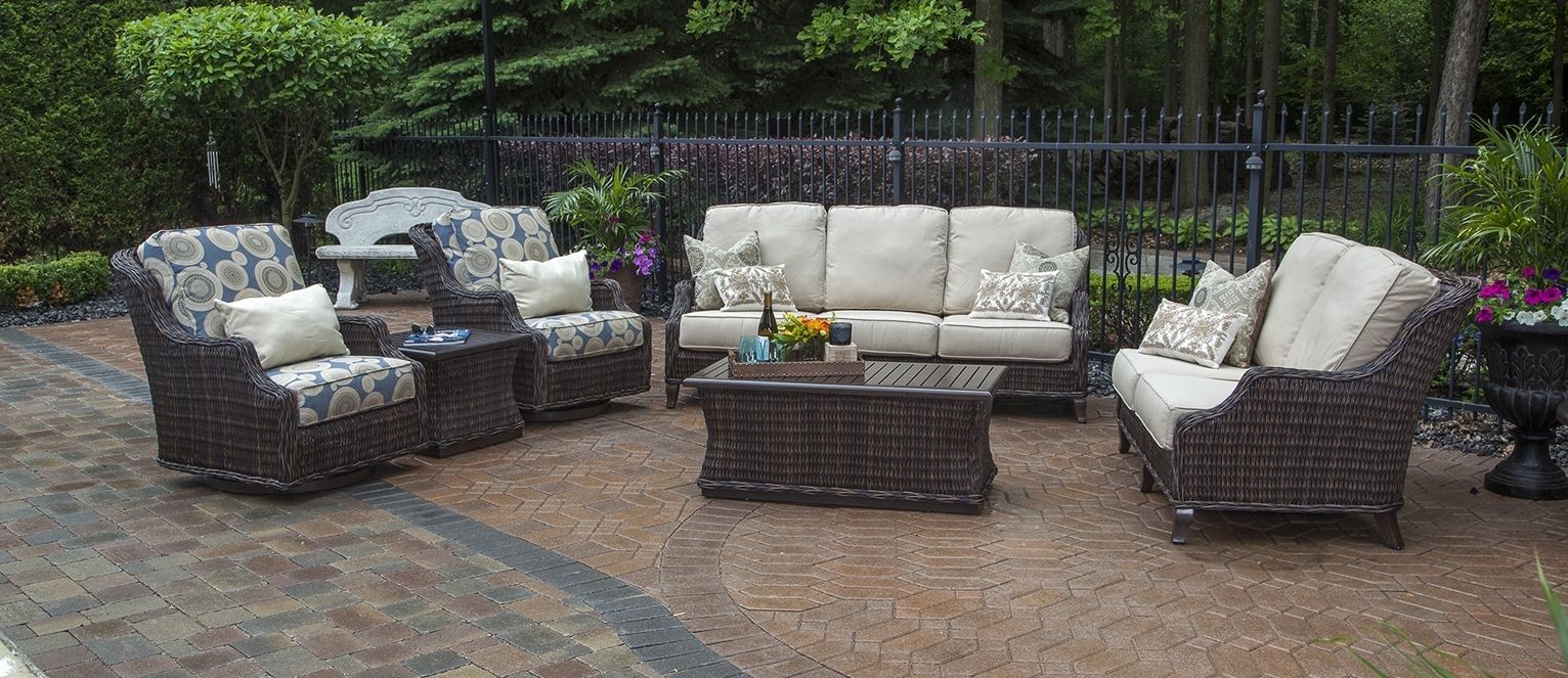 Patio Conversation Sets Without Cushions With Most Current Mila Collection All Weather Wicker Patio Furniture Deep Seating Set (View 9 of 15)