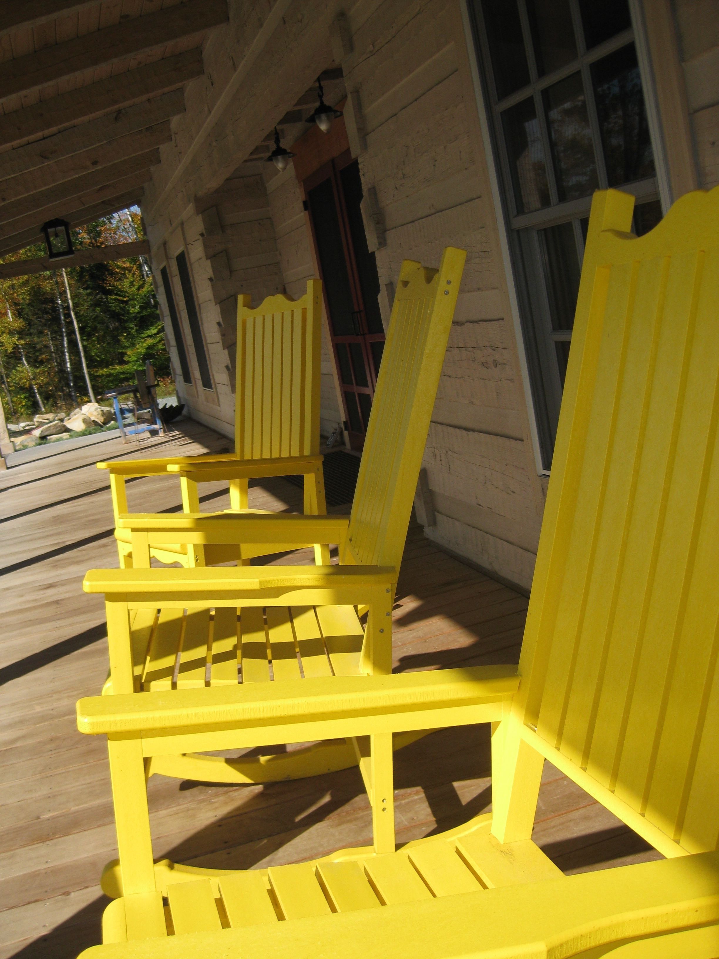 Featured Photo of 15 Best Ideas Yellow Outdoor Rocking Chairs