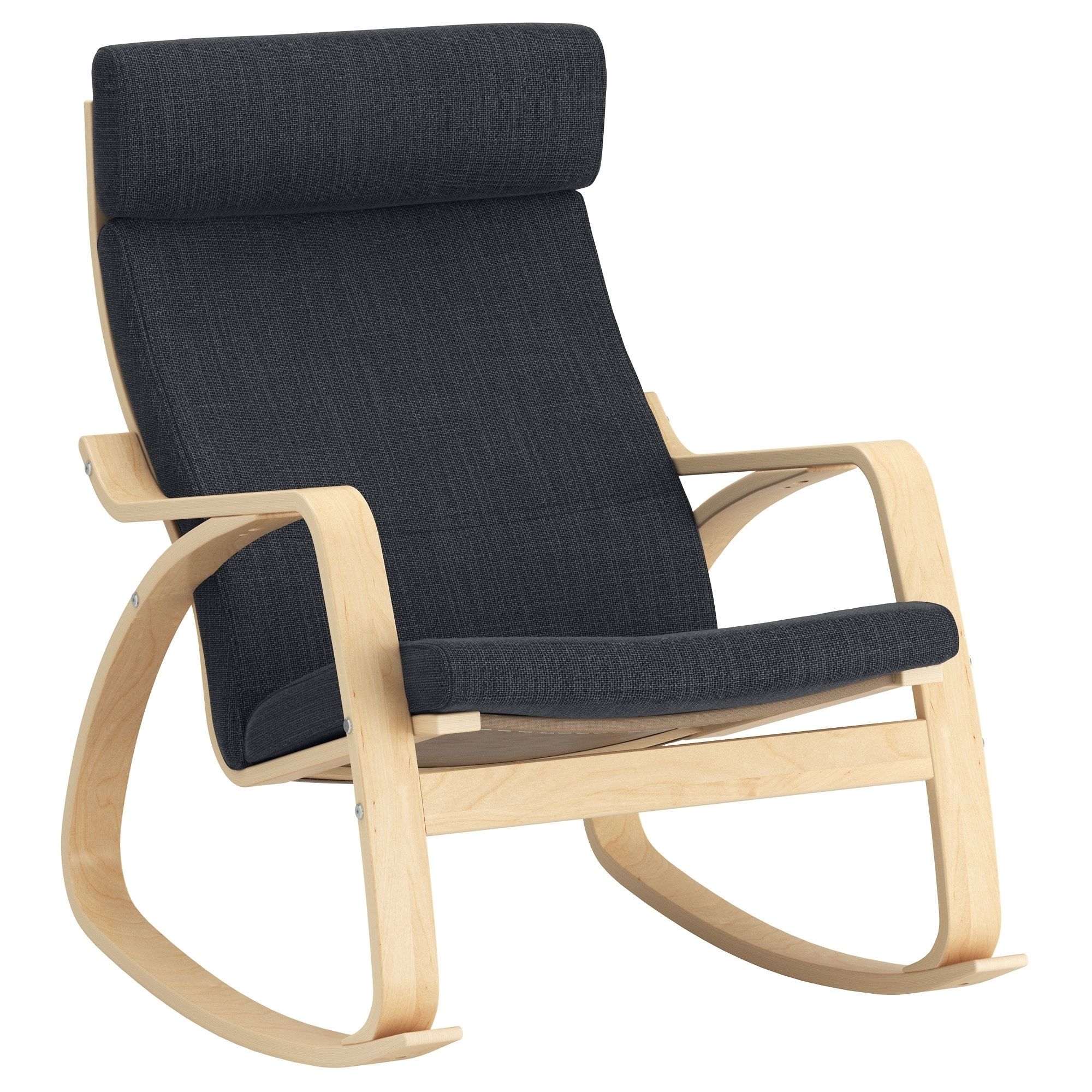 Preferred Ikea Rocking Chairs With Regard To Poäng Rocking Chair Birch Veneer/hillared Anthracite – Ikea (View 4 of 15)