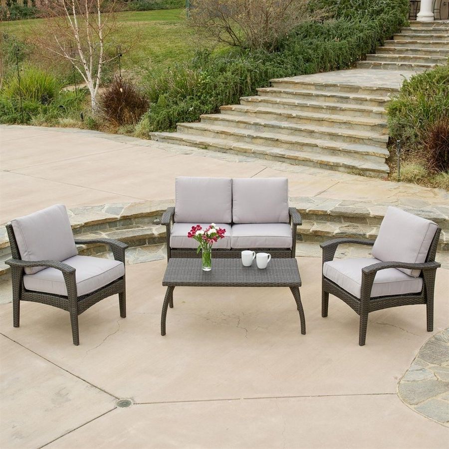 Shop Best Selling Home Decor Honolulu 4 Piece Wicker Frame Patio Throughout Most Recent 4 Piece Patio Conversation Sets (Photo 1 of 15)