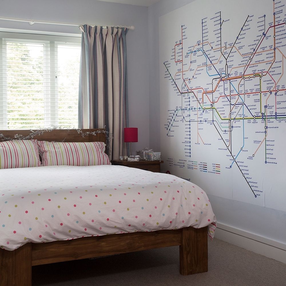 2017 Tube Map Wall Art Pertaining To Student Bedroom Ideas Fresh At Modern Grey Traditional With Tube Map (View 5 of 15)