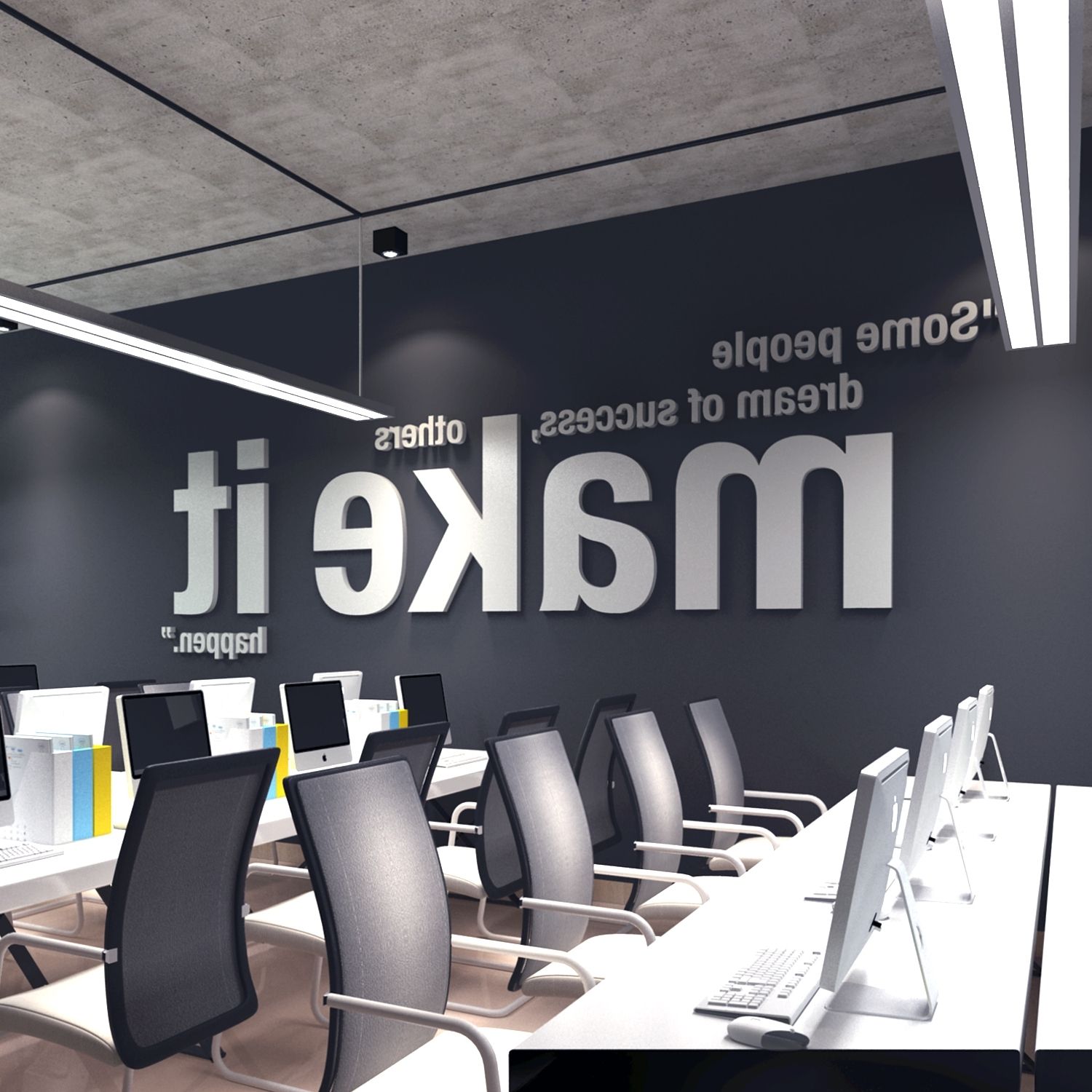 2018 Make It Happen 3d Office Wall Art – Moonwallstickers Intended For Office Wall Art (View 1 of 15)