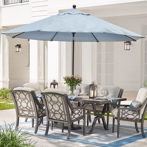 2018 Patio Umbrellas – The Home Depot Intended For Patio Tables With Umbrellas (View 1 of 15)