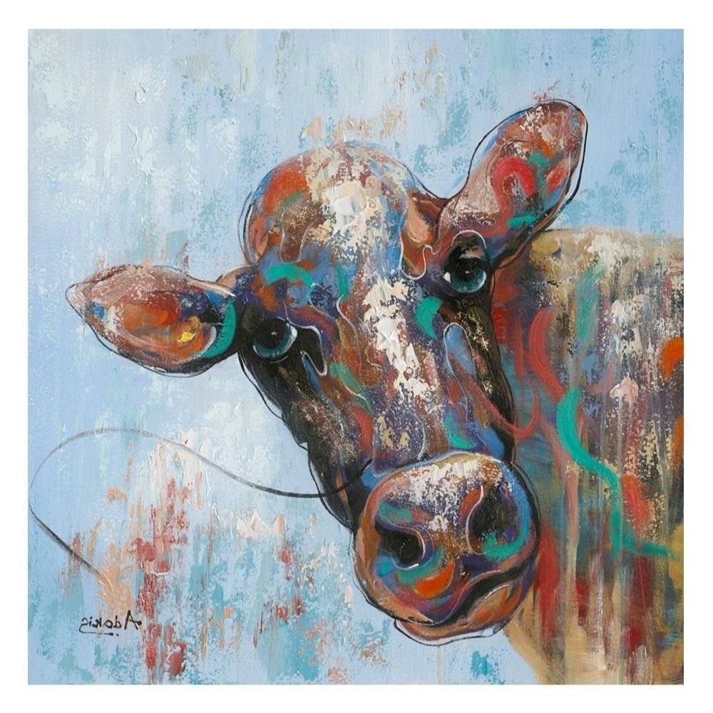 Featured Photo of Top 15 of Cow Canvas Wall Art