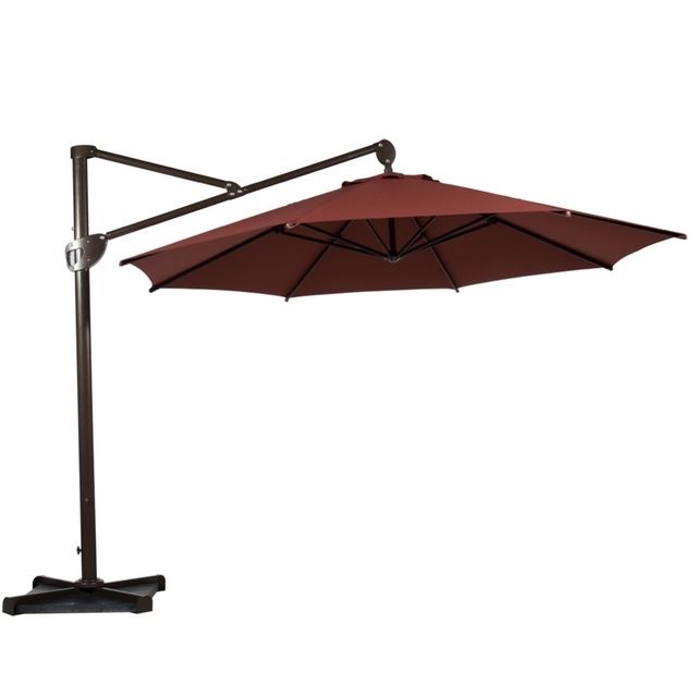 Abba Patio 11 Feet Octagon Offset Cantilever Patio Umbrella With With Regard To Well Known Patio Umbrellas And Bases (View 15 of 15)