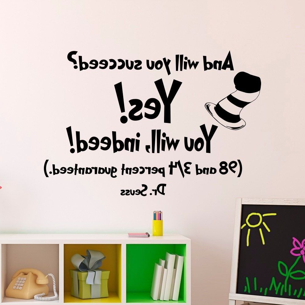 Alice In Wonderland Dr Seuss Wall Decals Dr Seuss Quotes And Will In Recent Dr Seuss Wall Art (View 7 of 15)