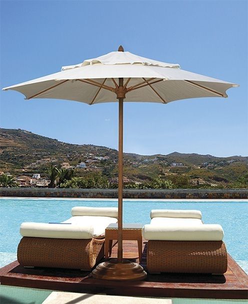 Amazon Patio Umbrellas Throughout Widely Used Cream Patio Umbrella. Sunbrella Type Material. Lounge Chairs (View 3 of 15)